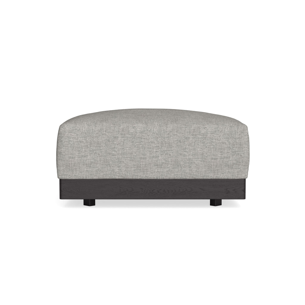 Modular Bondi Black Ottoman in Fog | Classic Blend