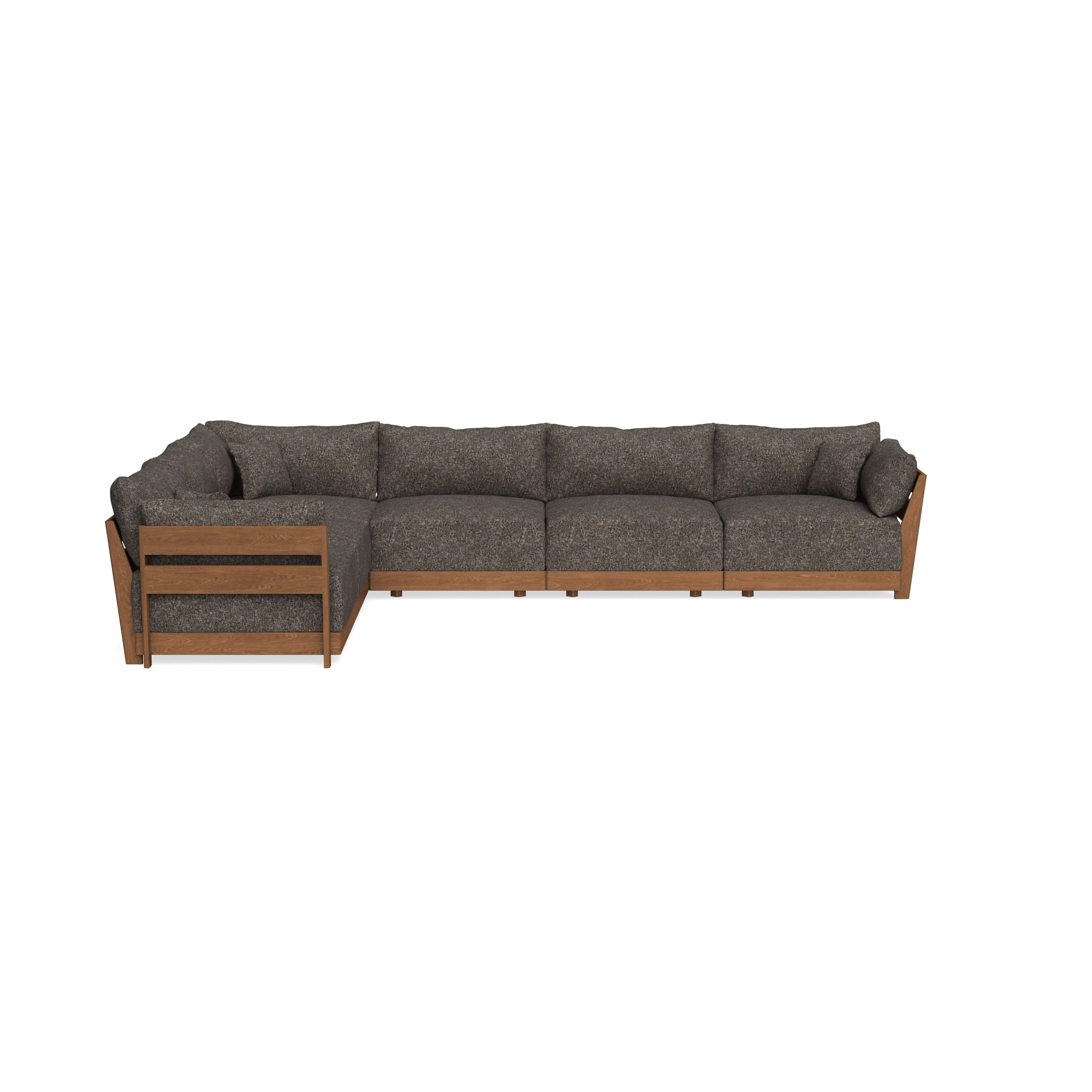 Modular Bondi Espresso 6-Seater Corner Sectional in Eclipse | Classic Blend
