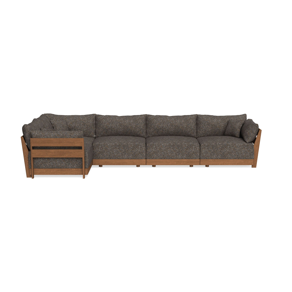 Modular Bondi Espresso 5-Seater L-Sectional in Eclipse | Classic Blend