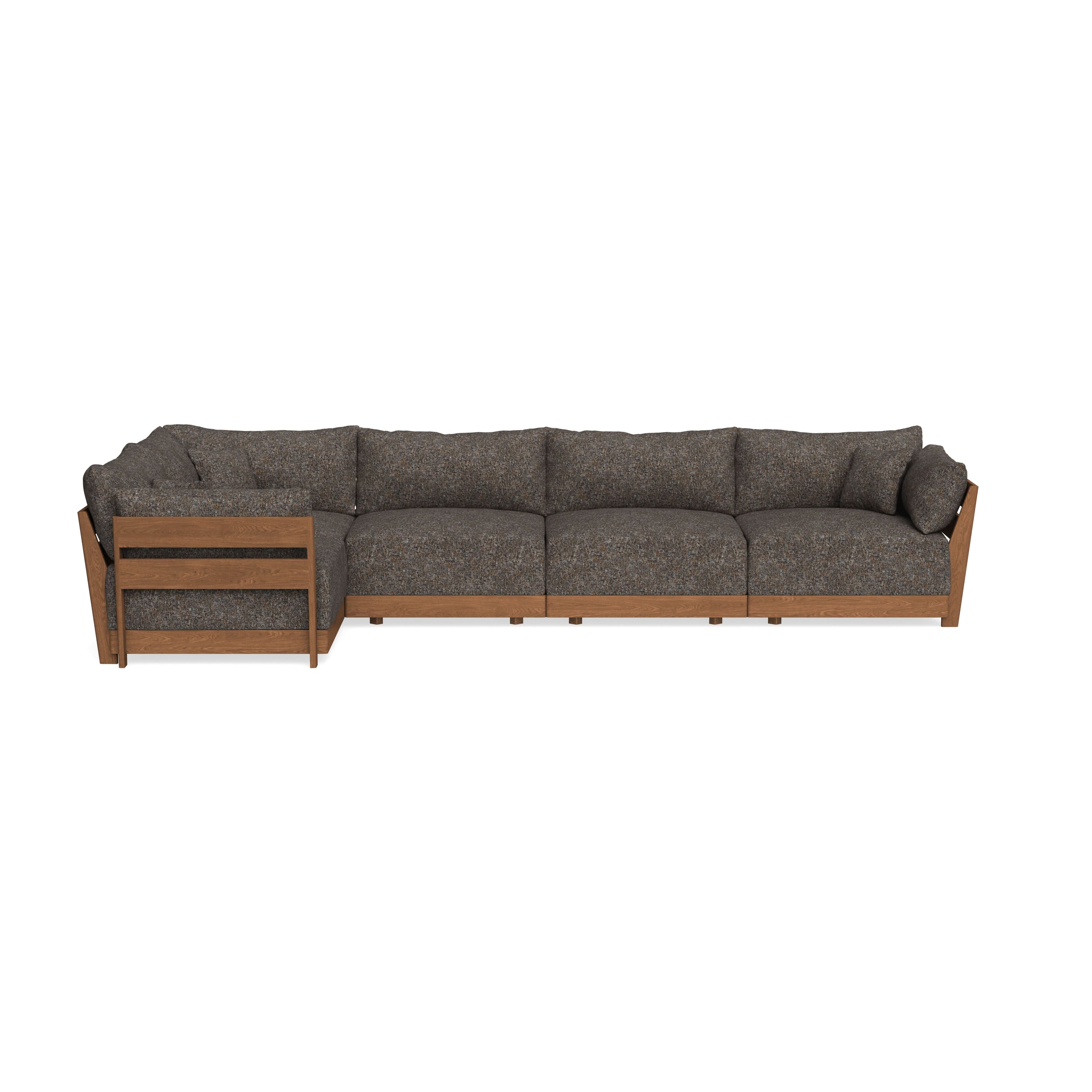 Modular Bondi Espresso 5-Seater L-Sectional in Eclipse | Classic Blend