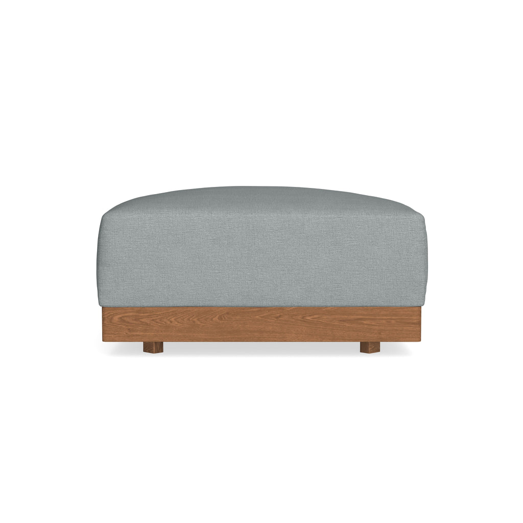 Modular Bondi Espresso Ottoman in Light Steel | Classic Blend