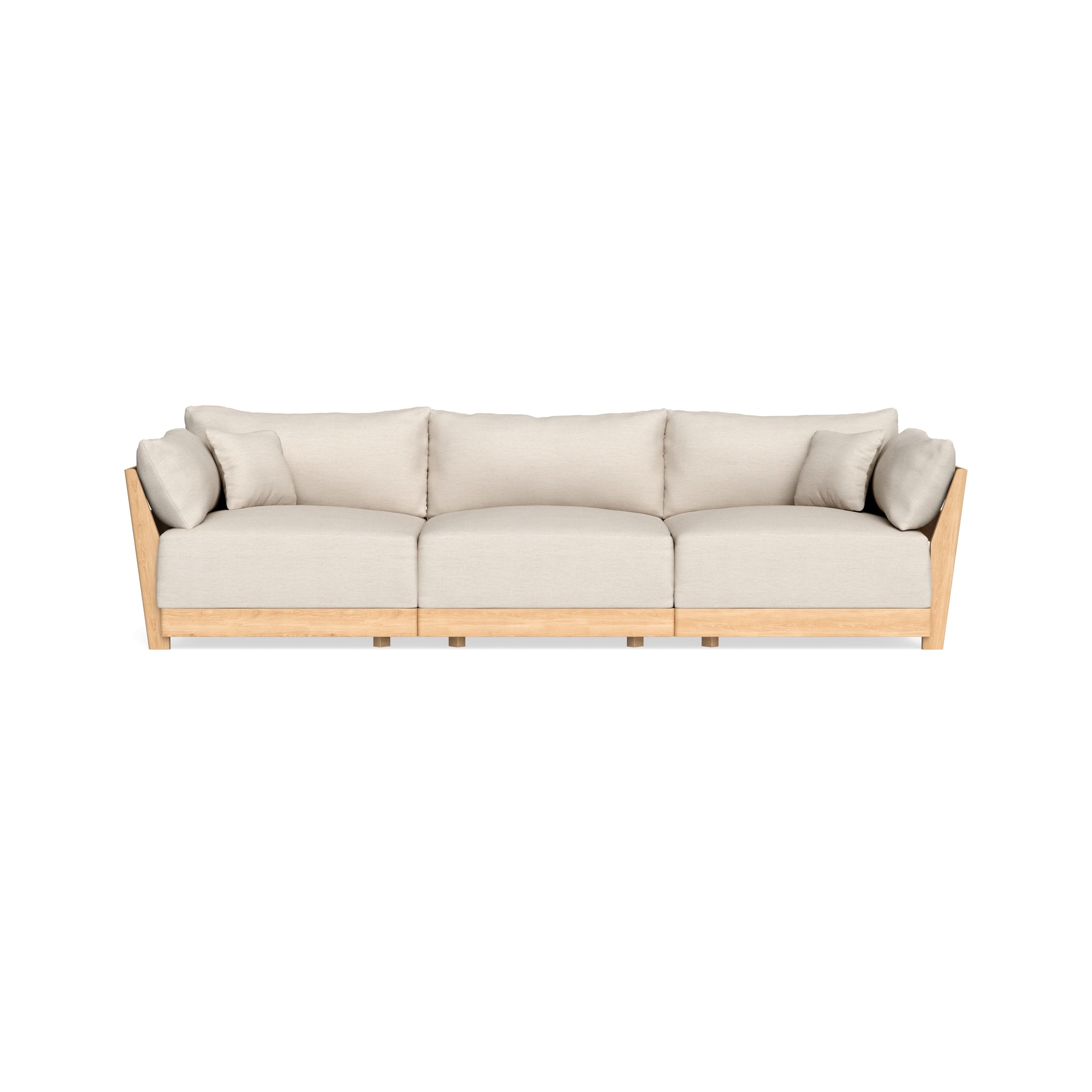 Modular Bondi Latte 3-Seater Sofa in Seashell | Memory Foam Blend