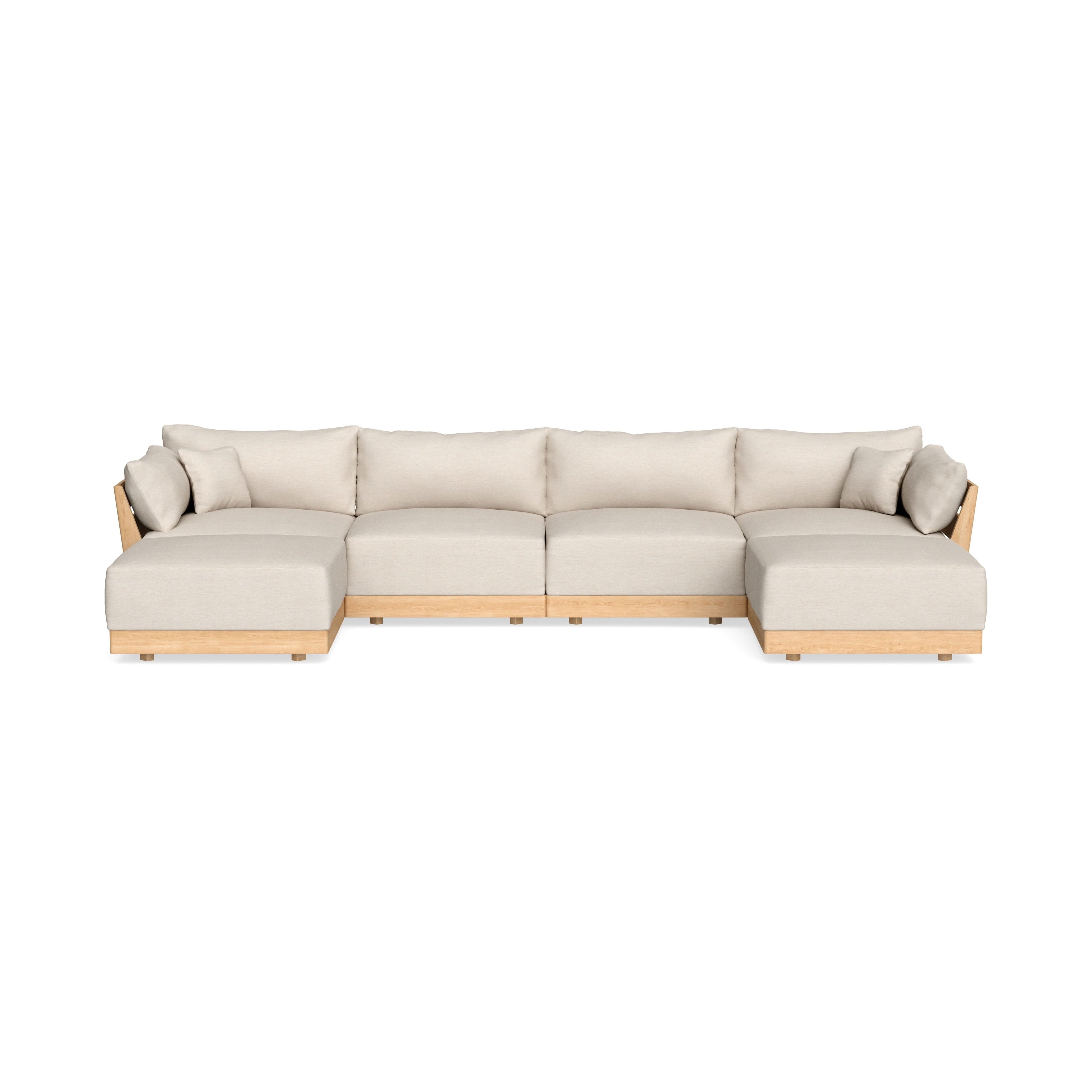 Modular Bondi Latte 4-Seater U-Sectional in Seashell | Classic Blend