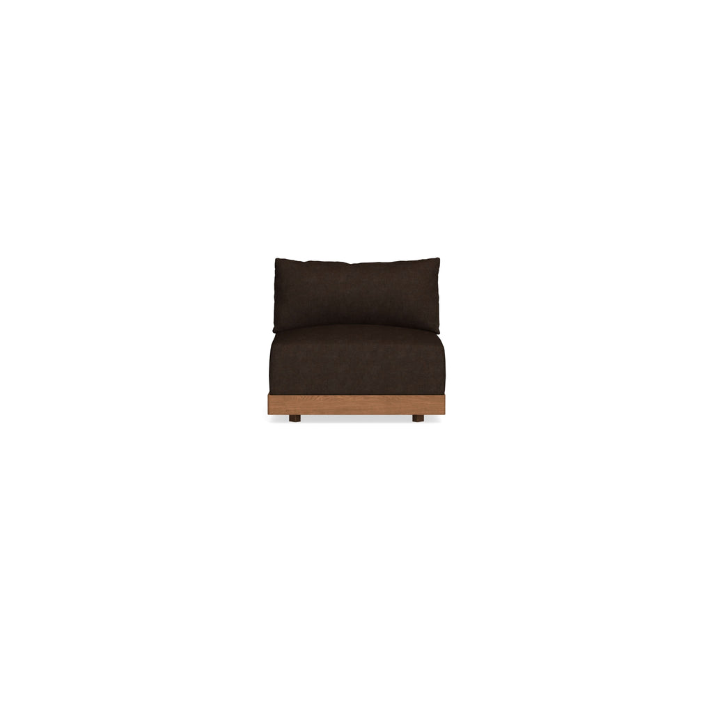 Modular Bondi Espresso Armless Chair in Espresso | Memory Foam Blend