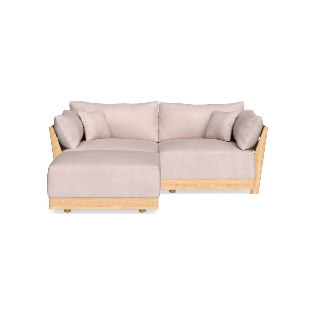 Modular Bondi Latte 2-Seater Sectional in Blush | Classic Blend