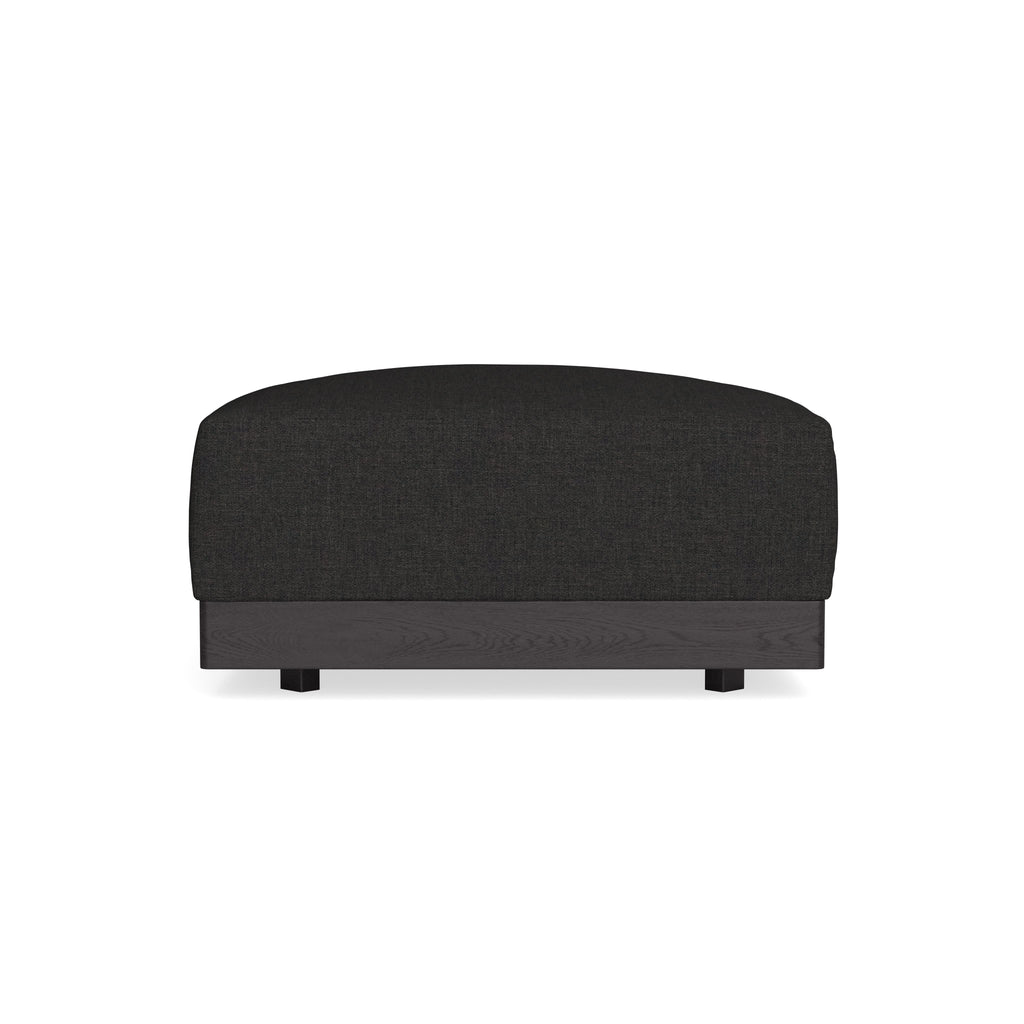 Modular Bondi Black Ottoman in Peppercorn | Classic Blend