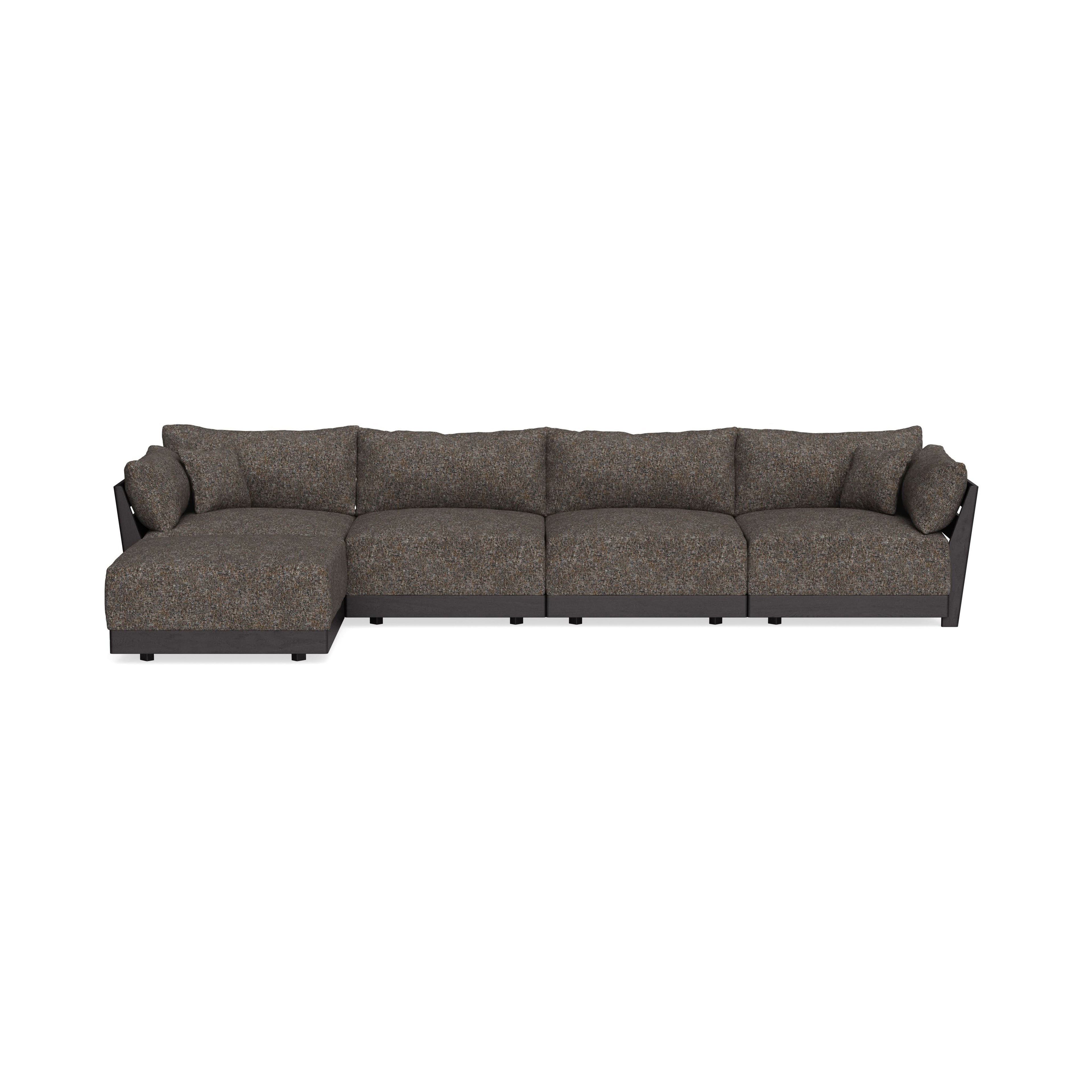 Modular Bondi Black 4-Seater Sectional in Eclipse | Classic Blend