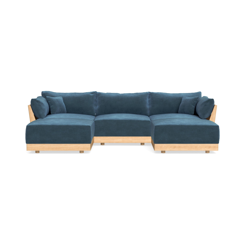 Slipcover Only - Modular Bondi 3-Seater U-Sectional in Oxford Blue