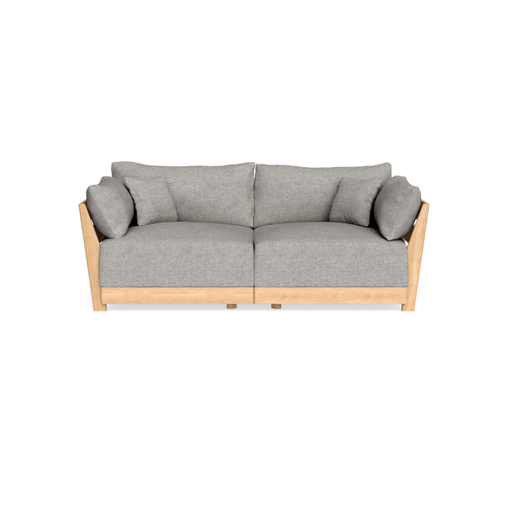 Modular Bondi Latte 2-Seater Sofa in Fog | Classic Blend