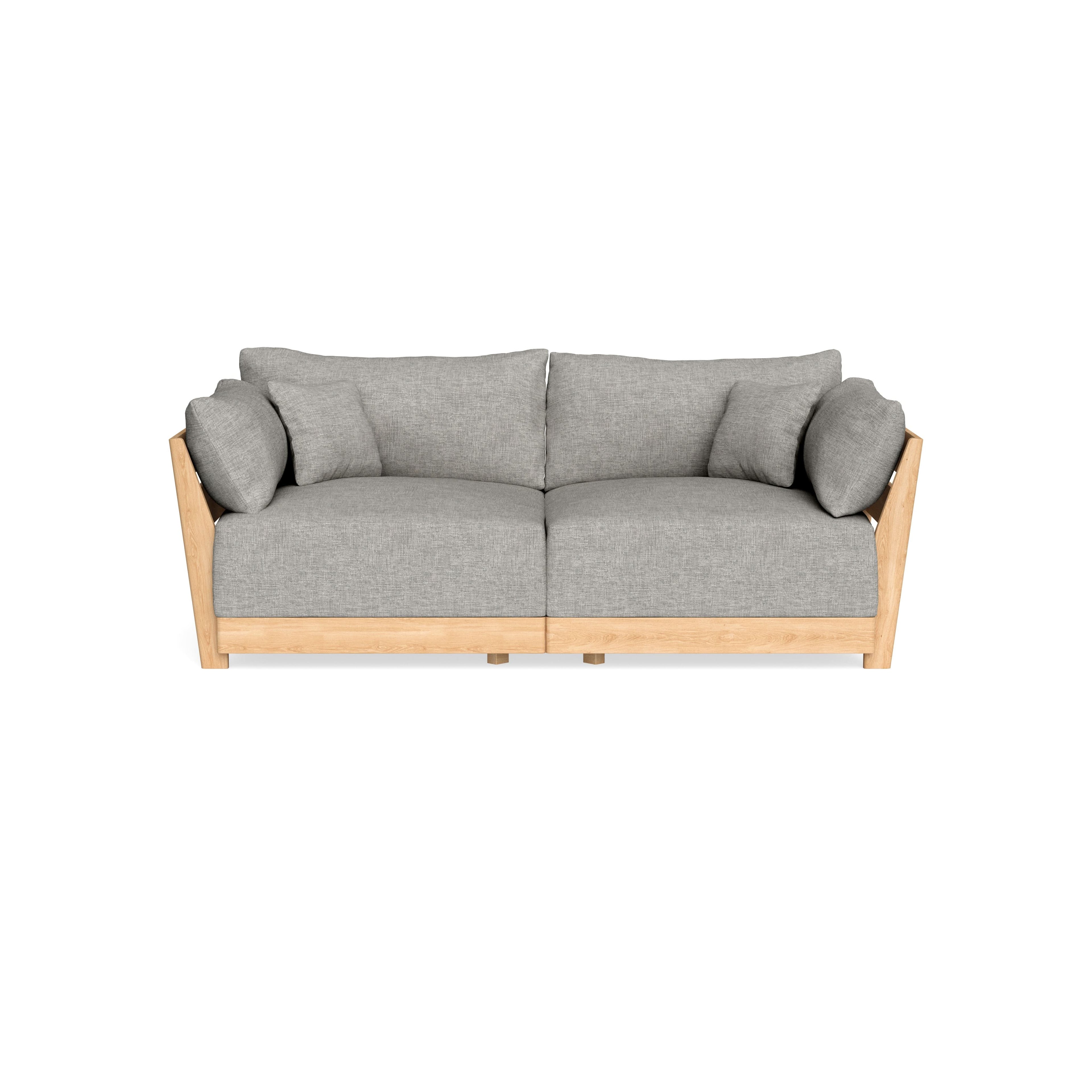 Modular Bondi Latte 2-Seater Sofa in Fog | Classic Blend