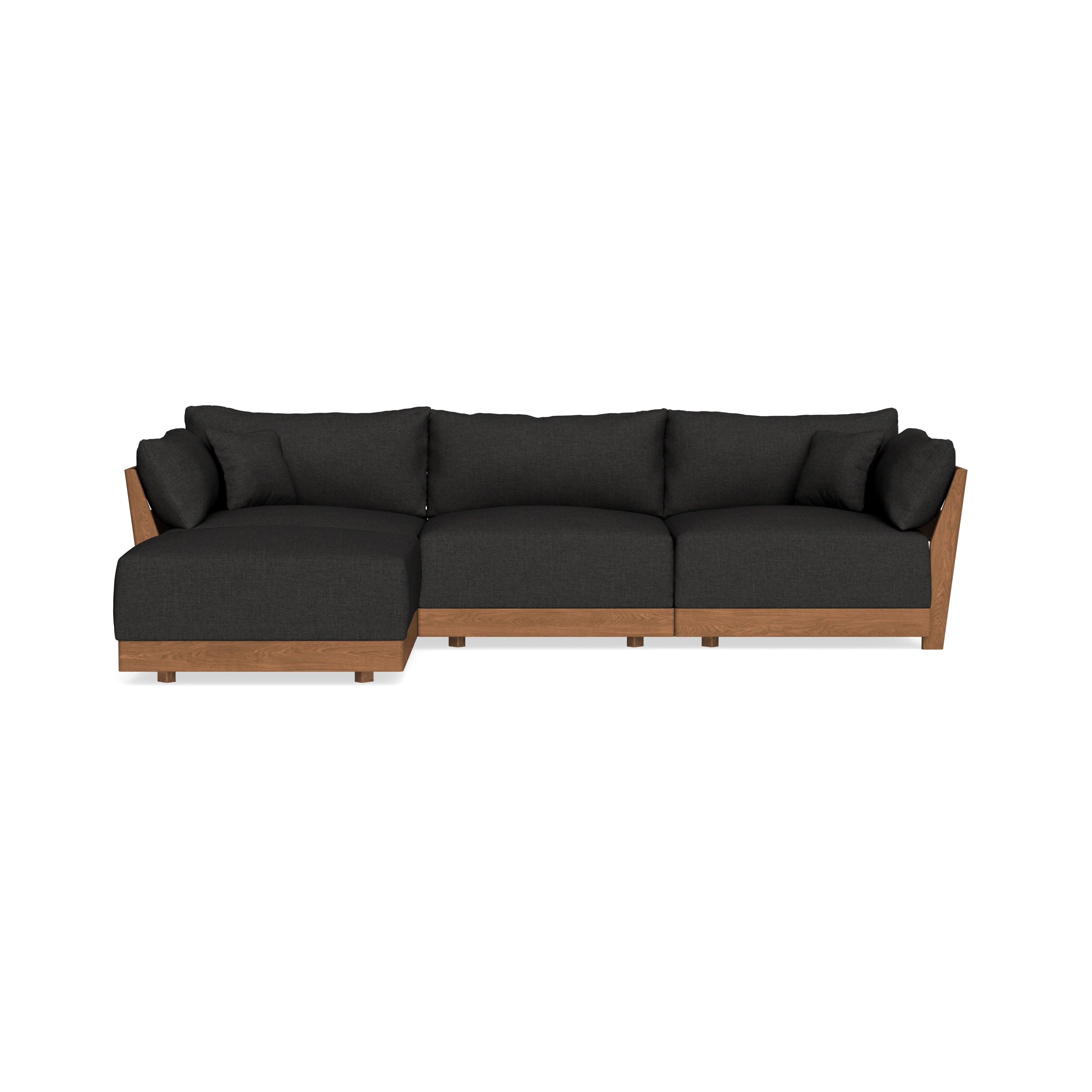 Modular Bondi Espresso 3-Seater Sectional in Peppercorn | Classic Blend
