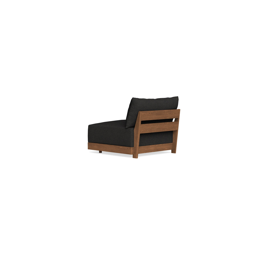 Modular Bondi Espresso Armless Chair in Peppercorn | Memory Foam Blend