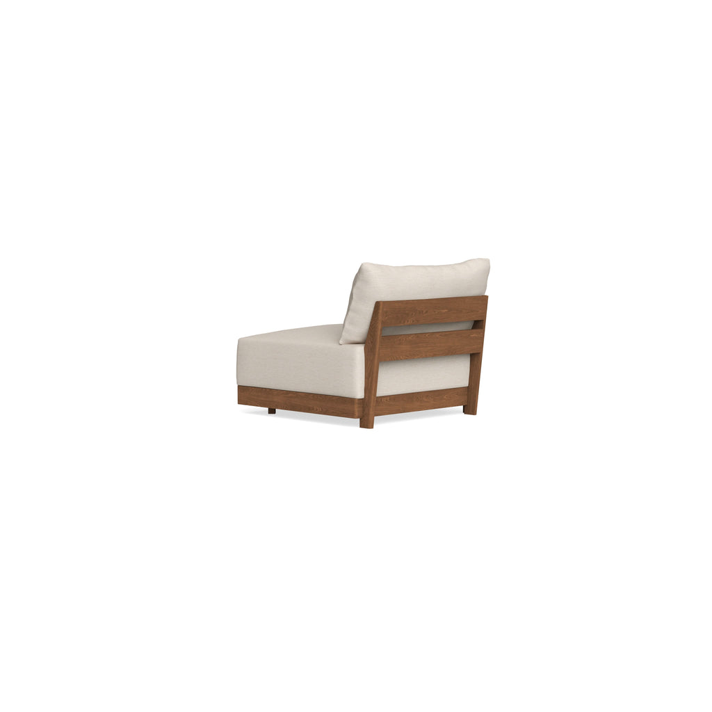 Modular Bondi Espresso End Chair in Seashell | Memory Foam Blend
