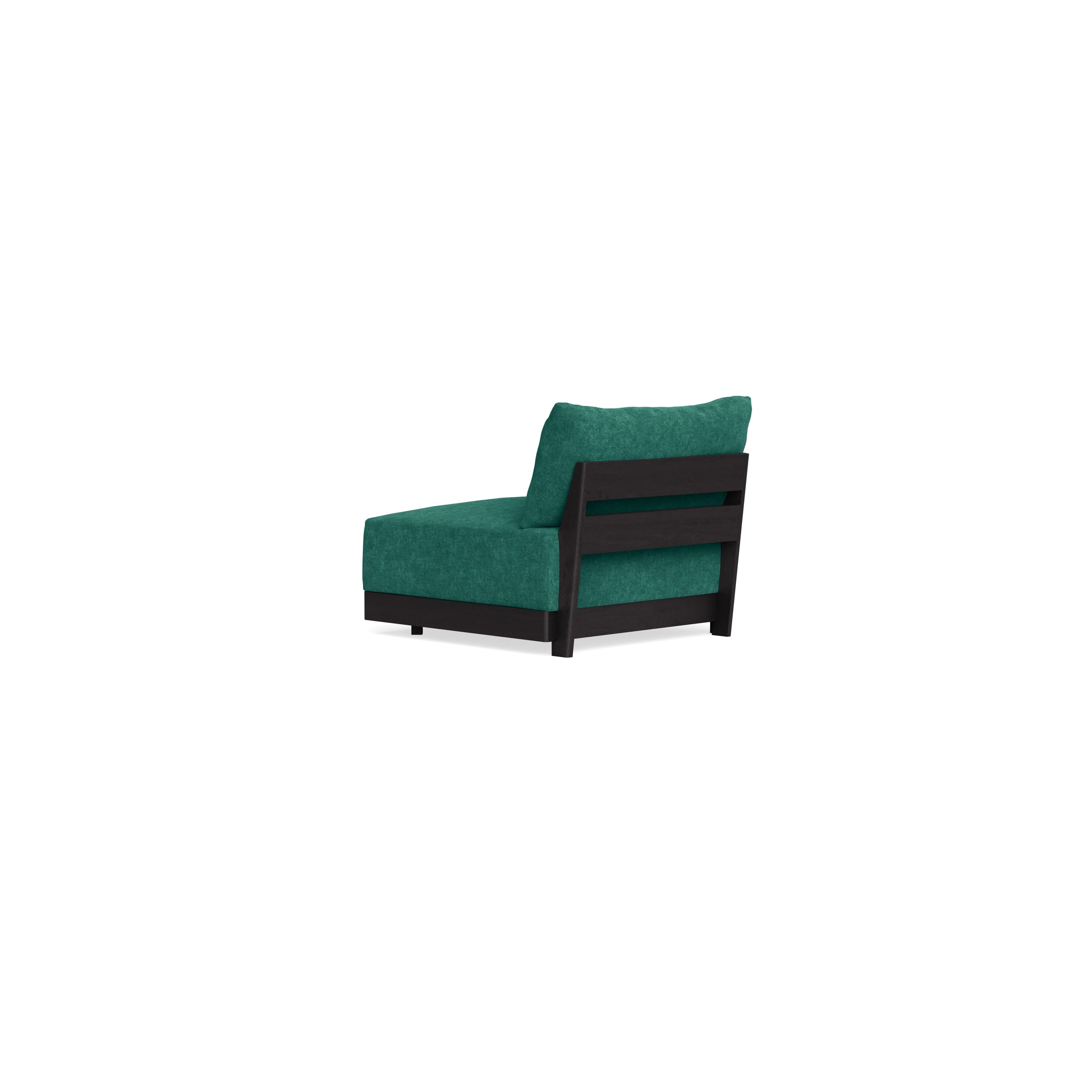 Modular Bondi Black End Chair in Jade Green | Classic Blend