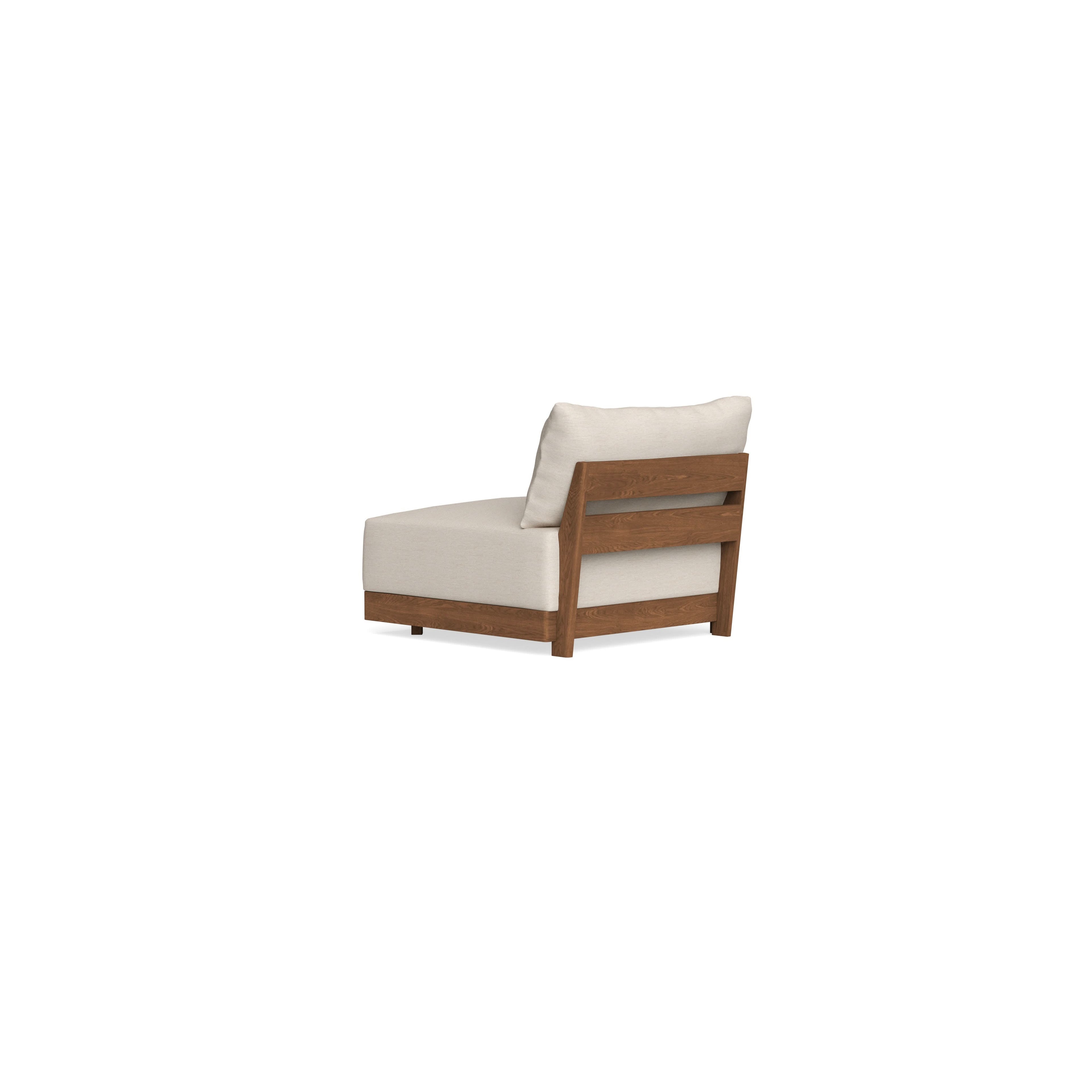 Modular Bondi Espresso End Chair in Seashell | Classic Blend