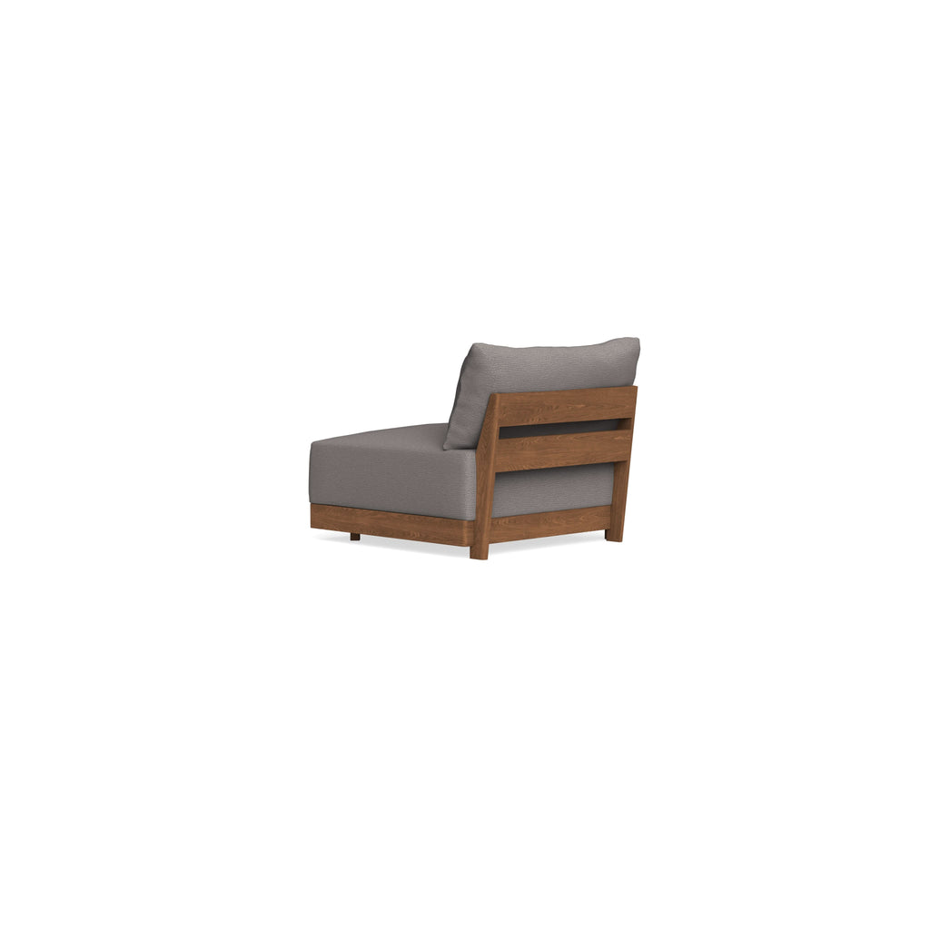 Modular Bondi Espresso End Chair in Cement | Classic Blend