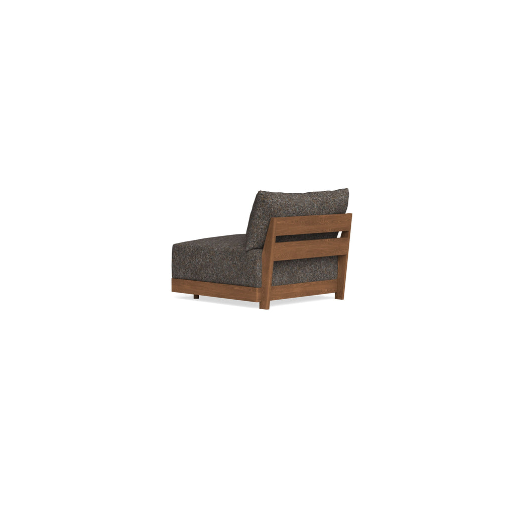Modular Bondi Espresso Armless Chair in Eclipse | Memory Foam Blend