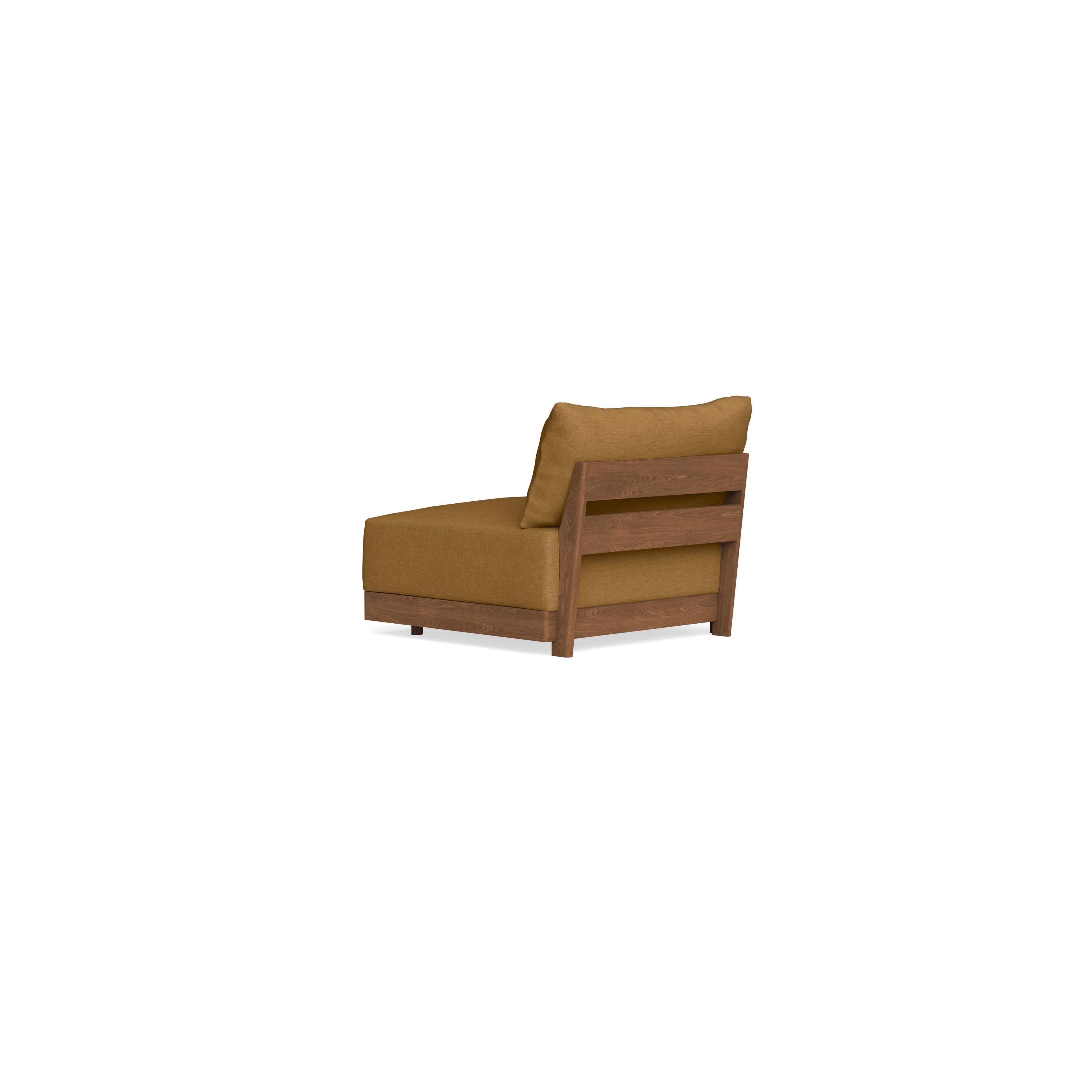 Modular Bondi Espresso End Chair in Dijon | Memory Foam Blend