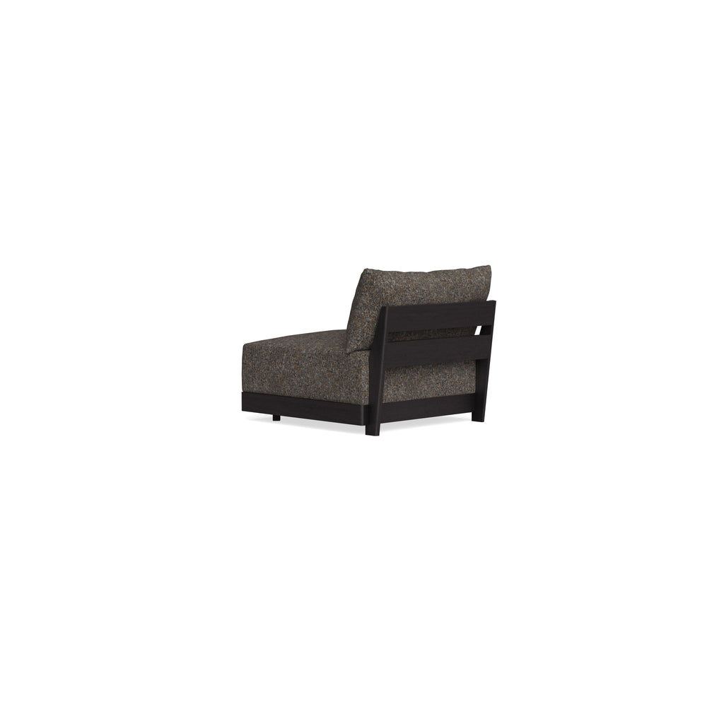 Modular Bondi Black Armless Chair in Eclipse | Memory Foam Blend