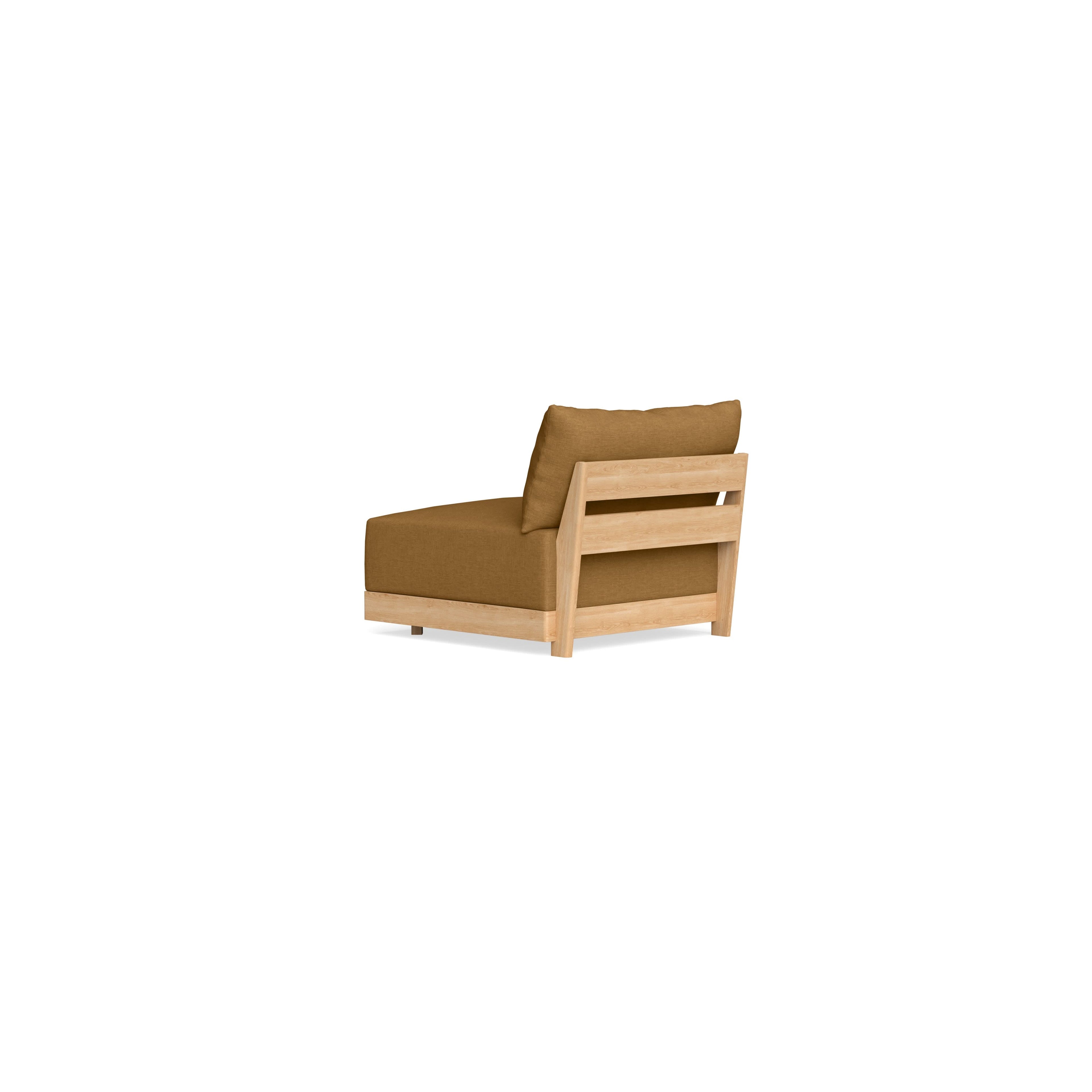 Modular Bondi Latte Armless Chair in Dijon | Memory Foam Blend