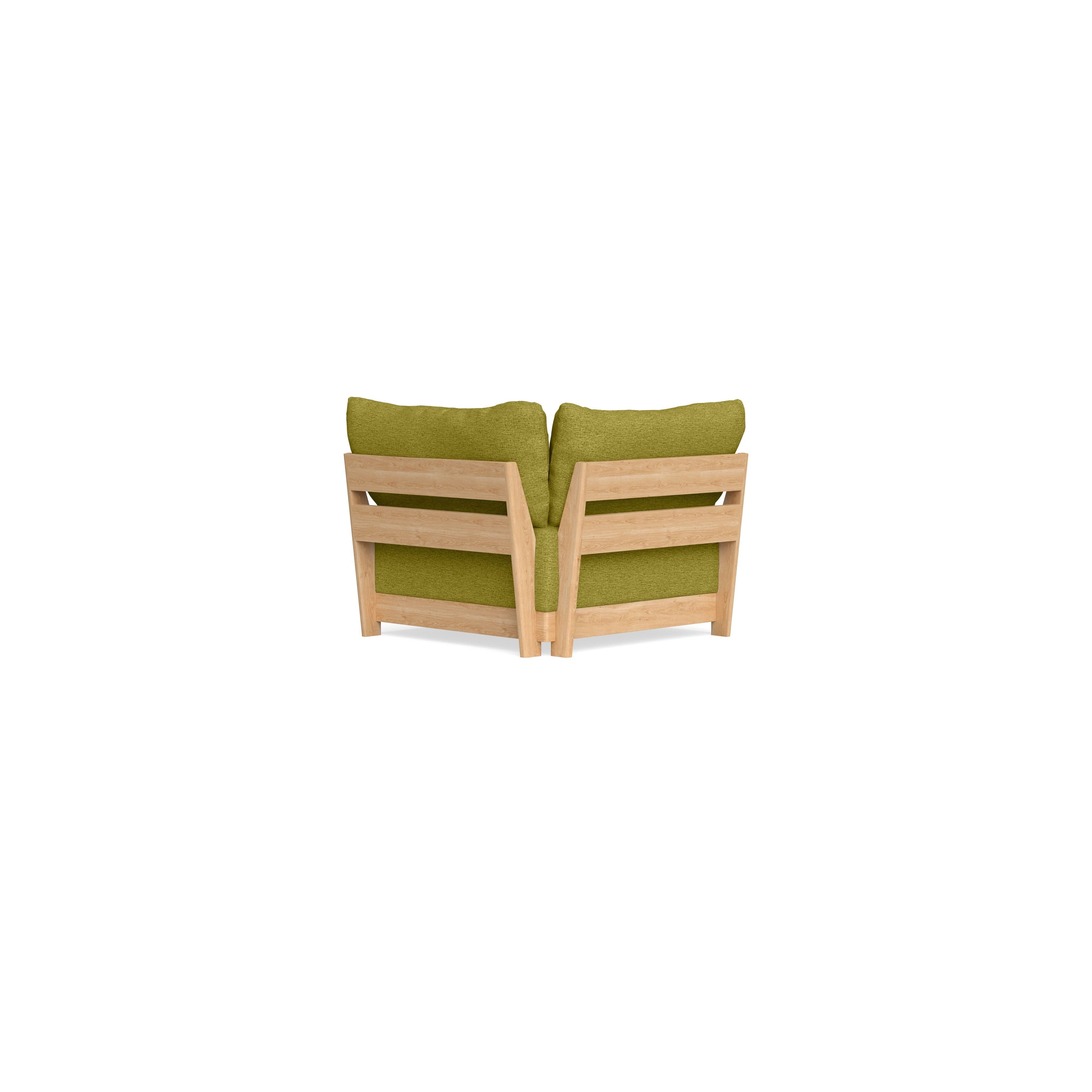 Modular Bondi Latte Corner Chair in Avocado | Classic Blend