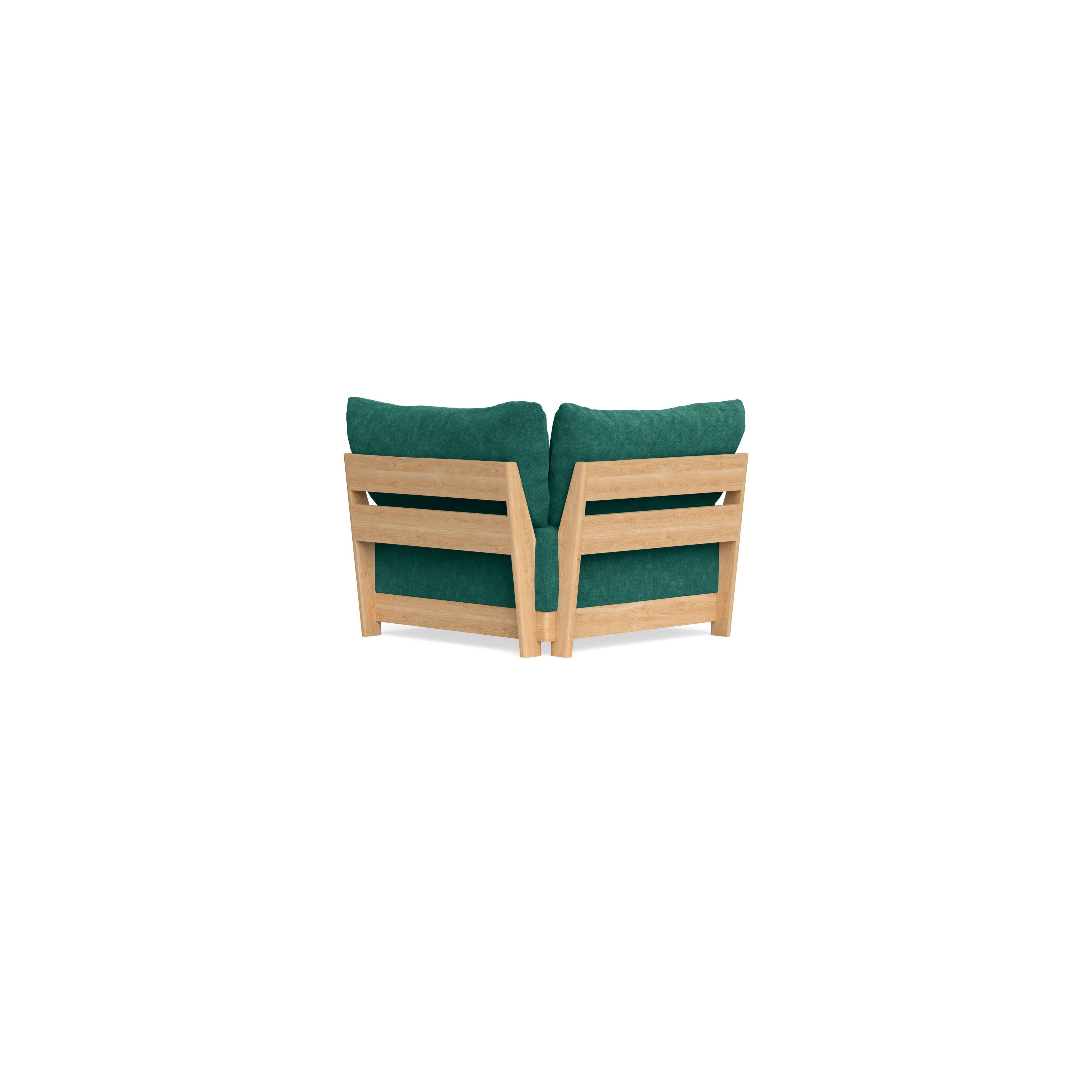 Modular Bondi Latte Corner Chair in Jade Green | Classic Blend