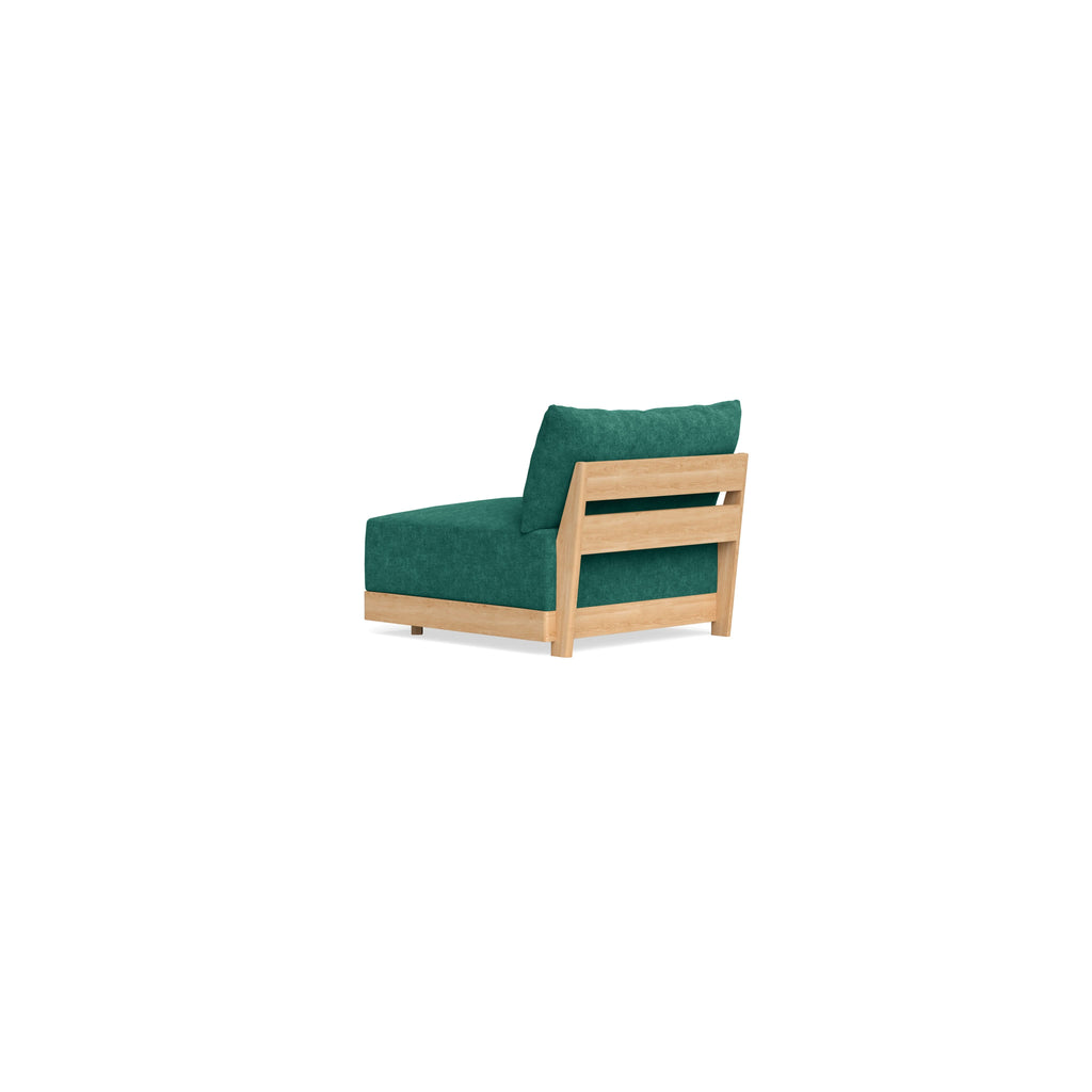 Modular Bondi Latte Armless Chair in Jade Green | Classic Blend