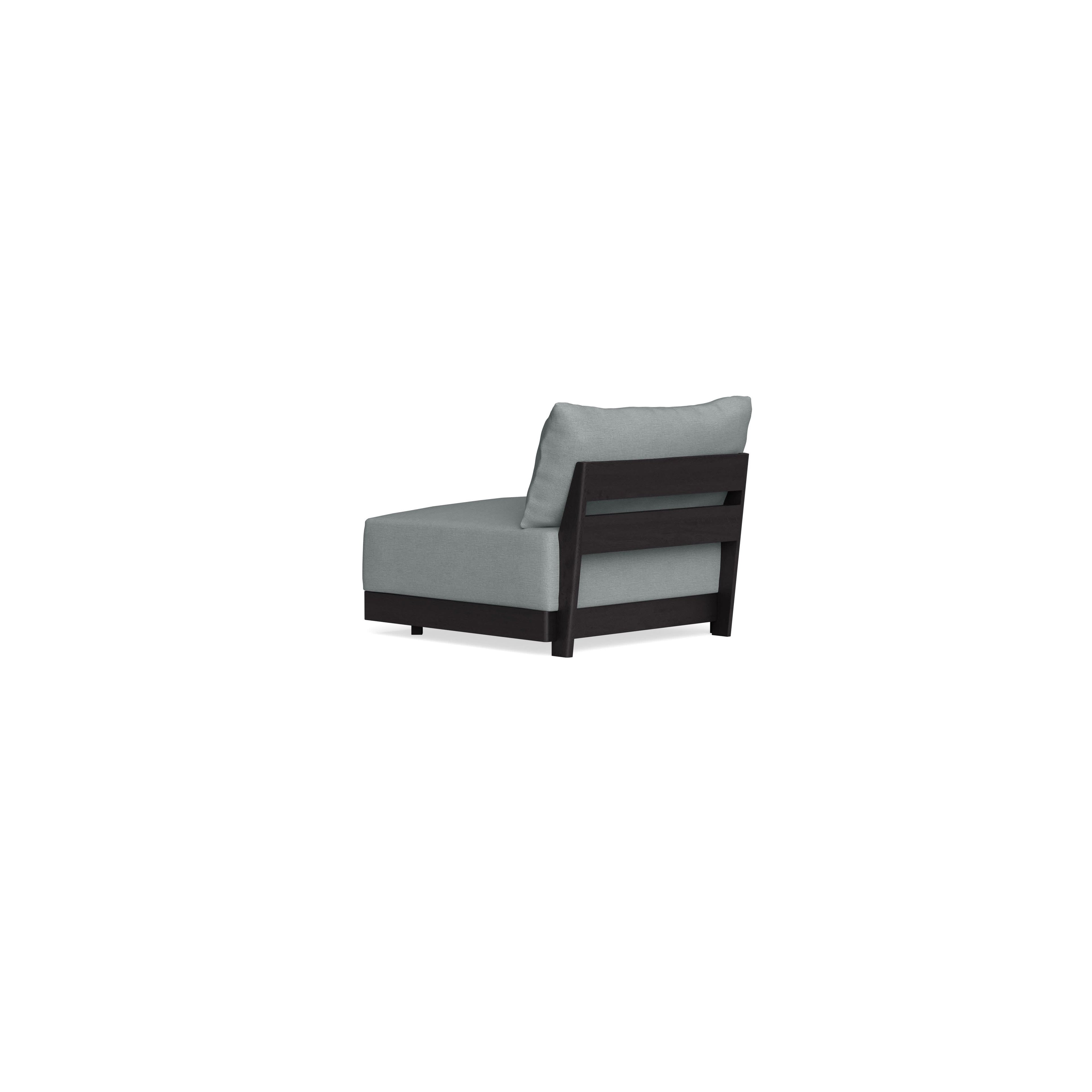 Modular Bondi Black End Chair in Light Steel | Classic Blend