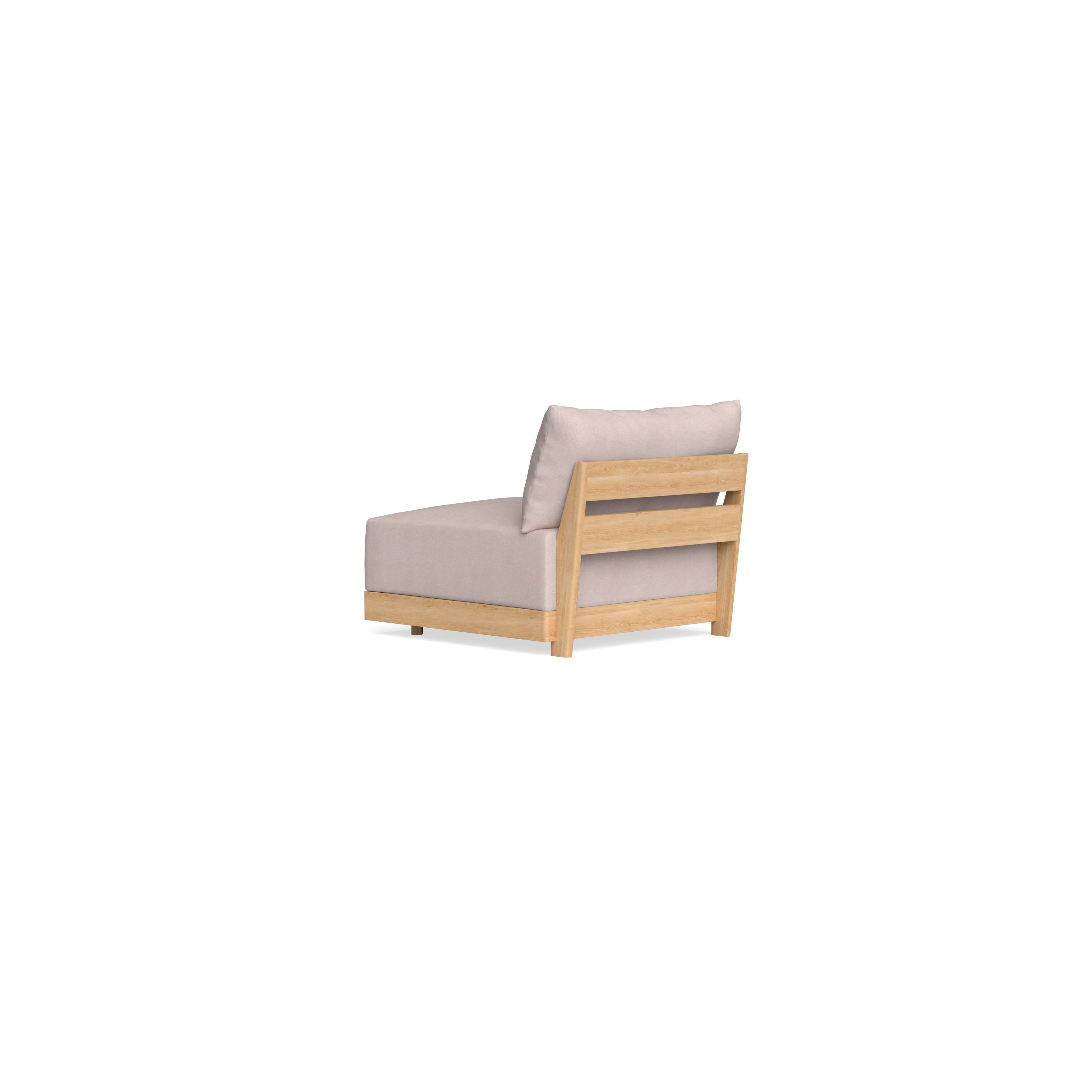 Modular Bondi Latte Armless Chair in Blush | Memory Foam Blend