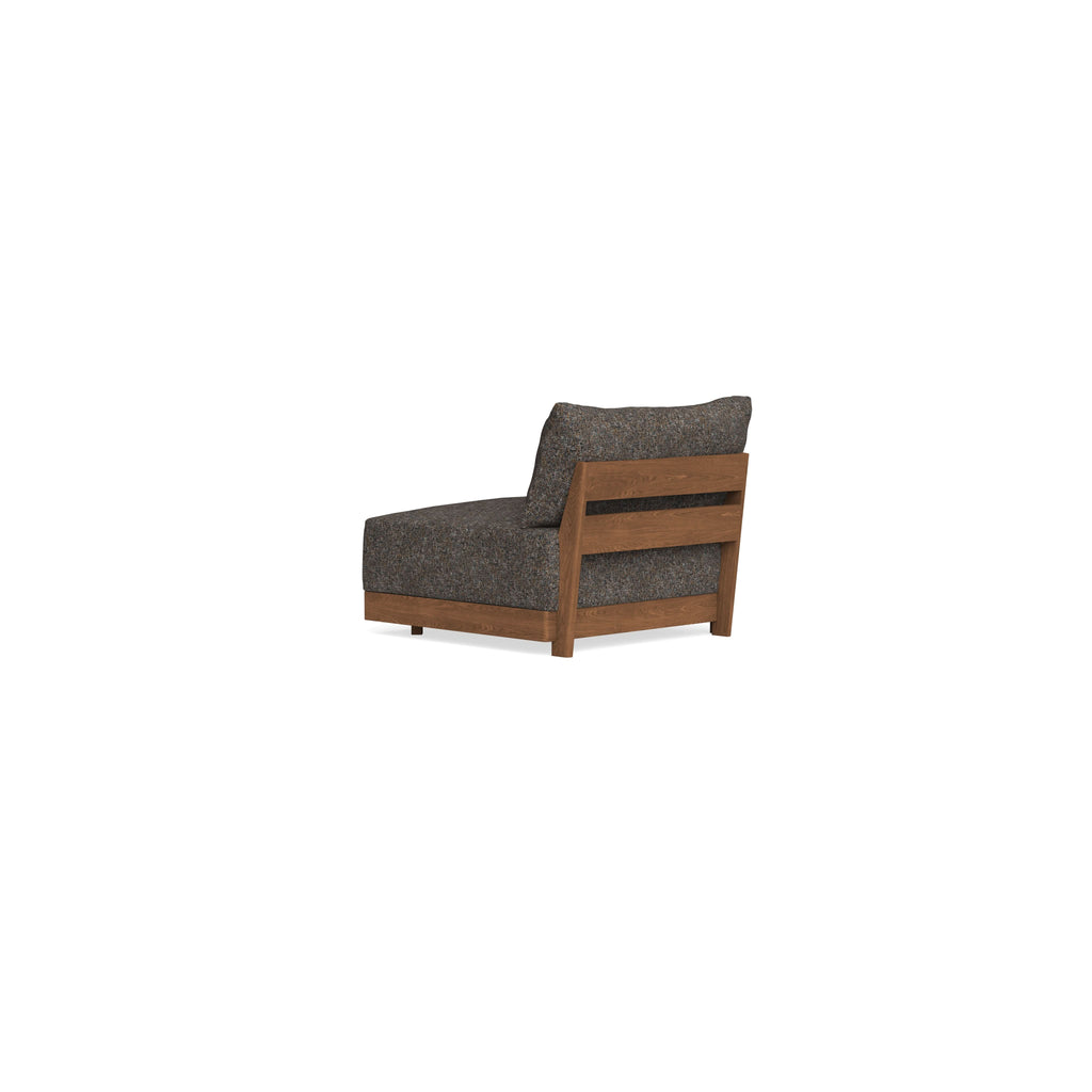 Modular Bondi Espresso End Chair in Eclipse | Memory Foam Blend