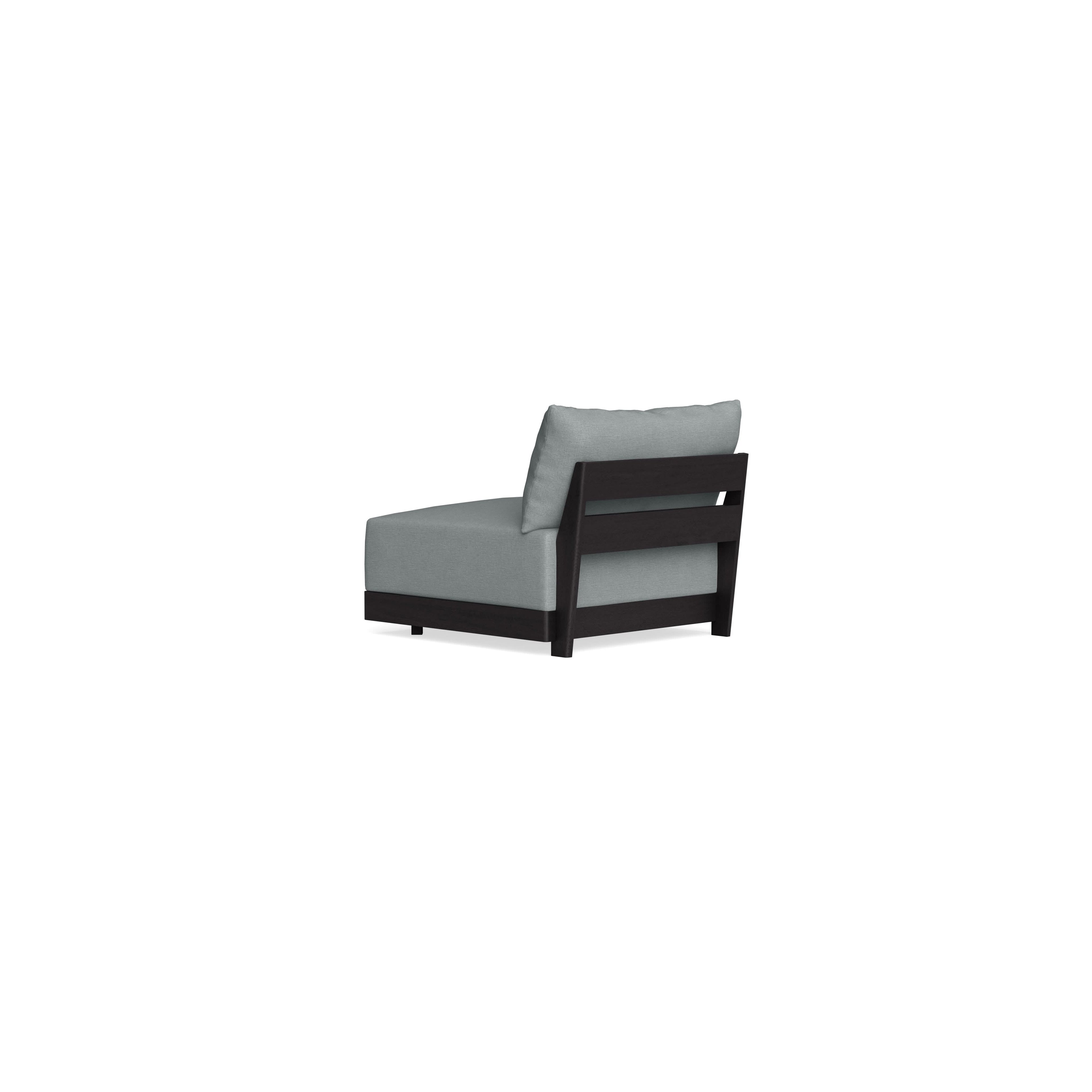Modular Bondi Black Armless Chair in Light Steel | Classic Blend