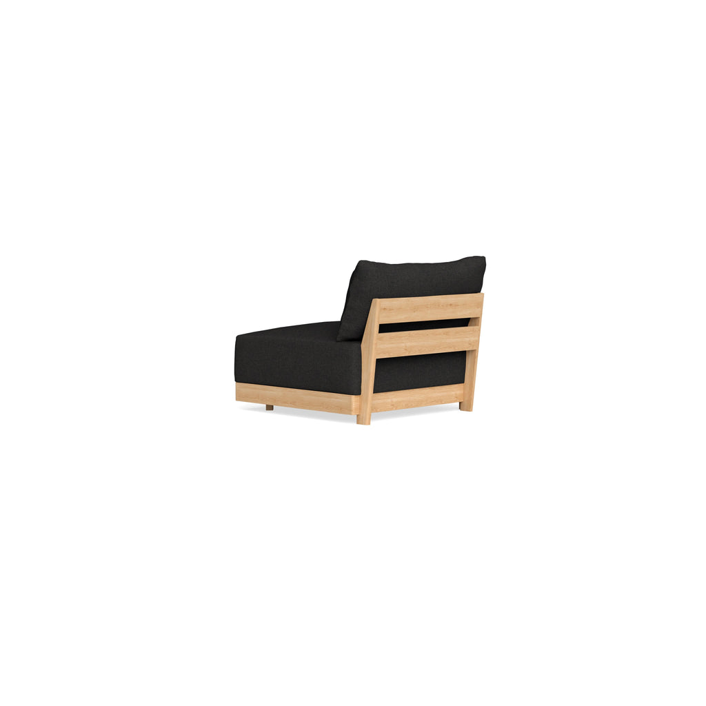 Modular Bondi Latte End Chair in Peppercorn | Memory Foam Blend