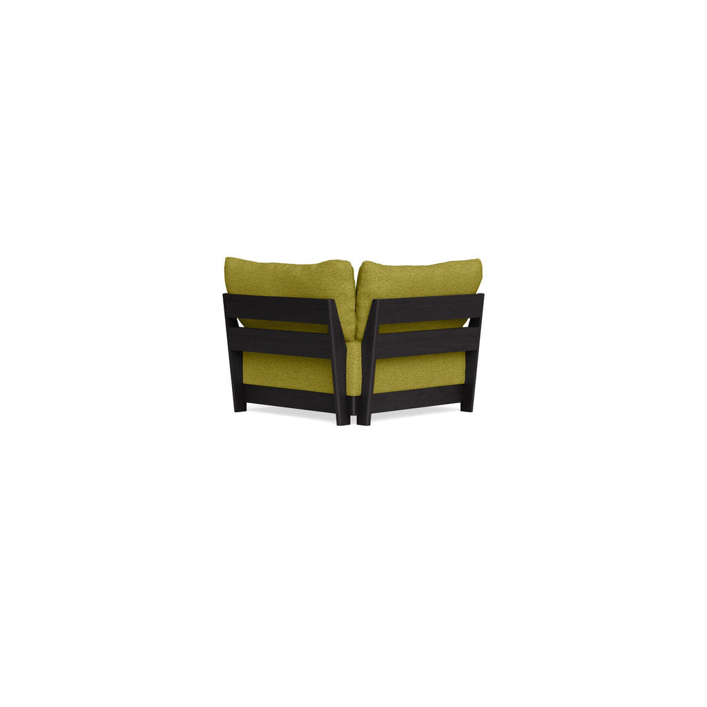 Modular Bondi Black Corner Chair in Avocado | Memory Foam Blend