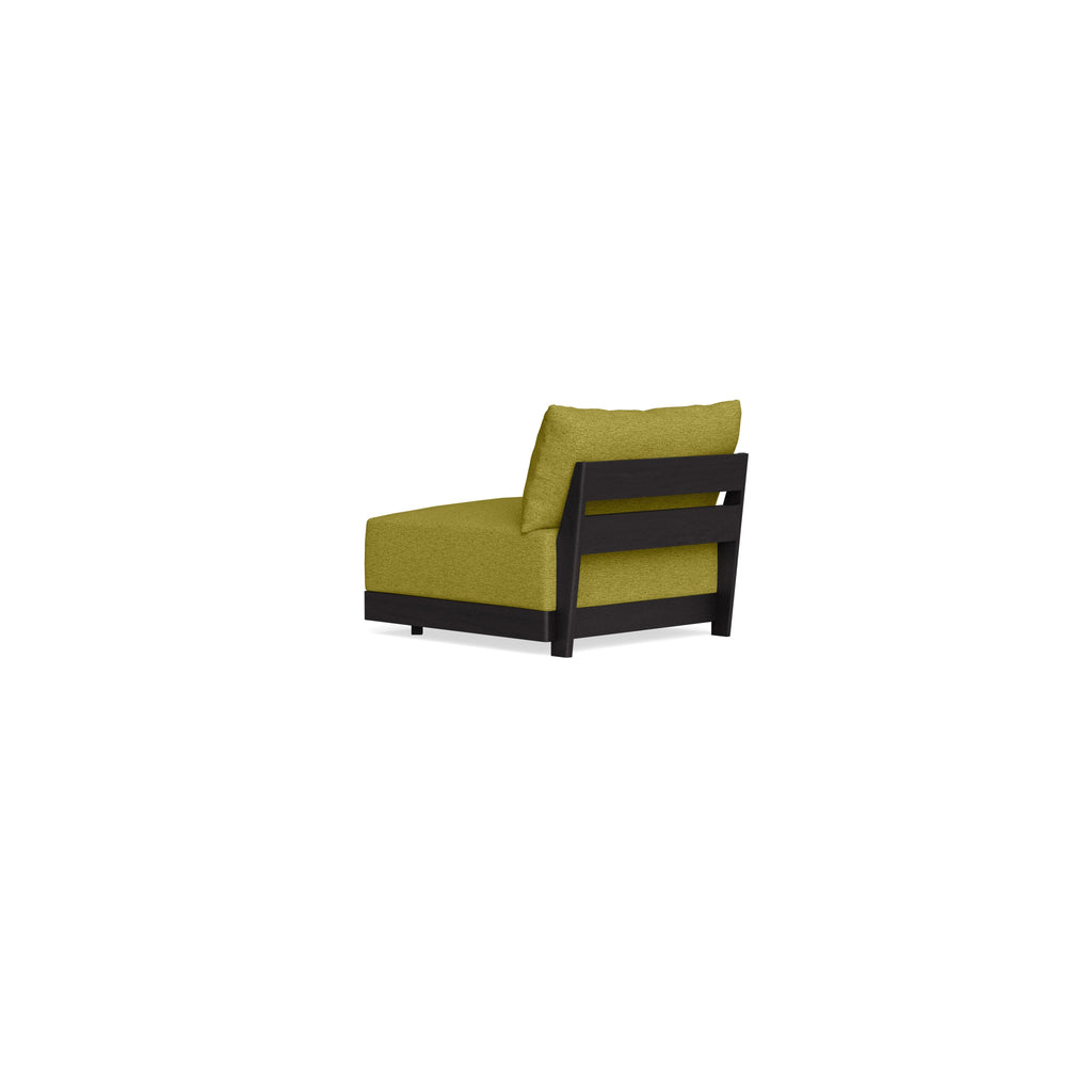 Modular Bondi Black Armless Chair in Avocado | Memory Foam Blend