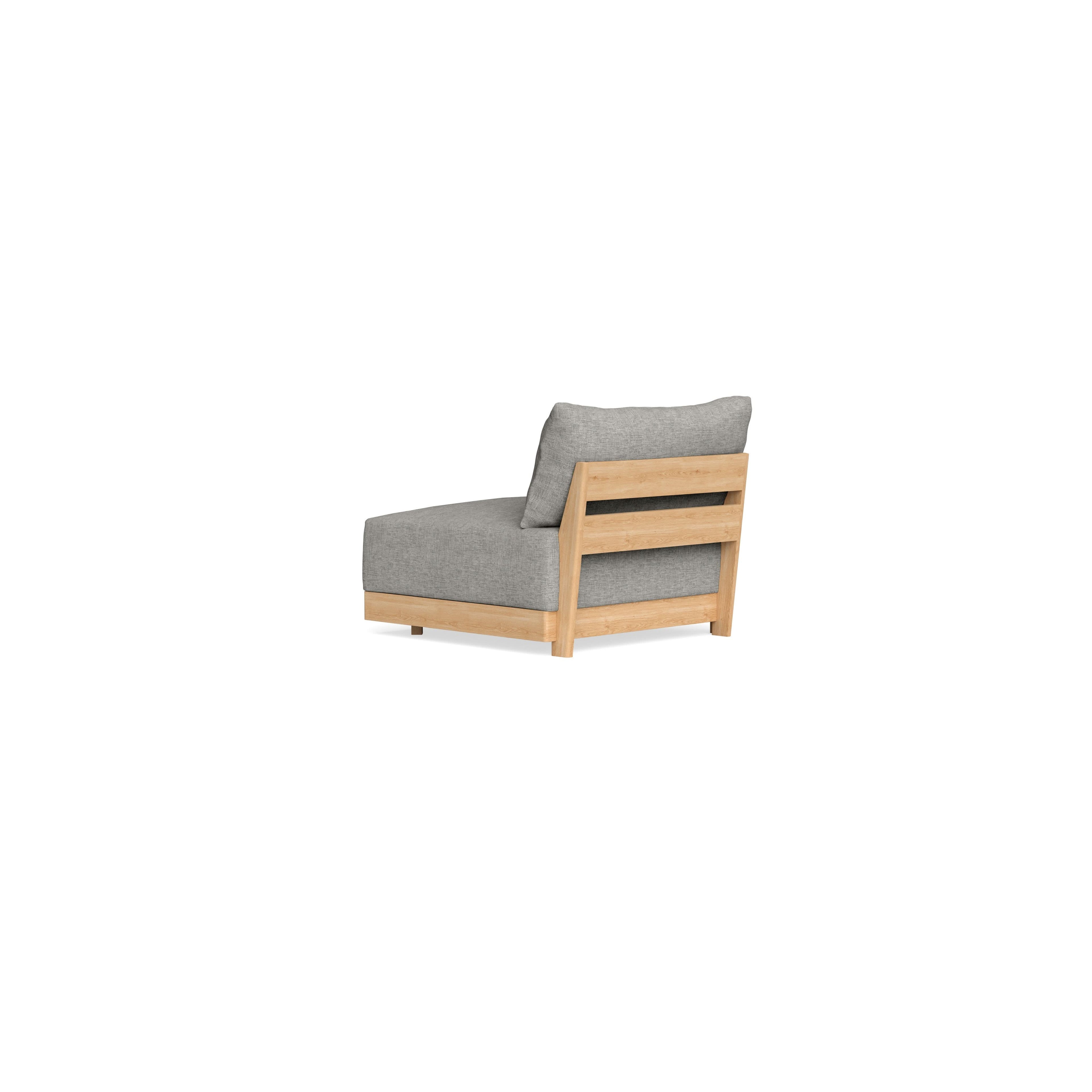 Modular Bondi Latte End Chair in Fog | Classic Blend