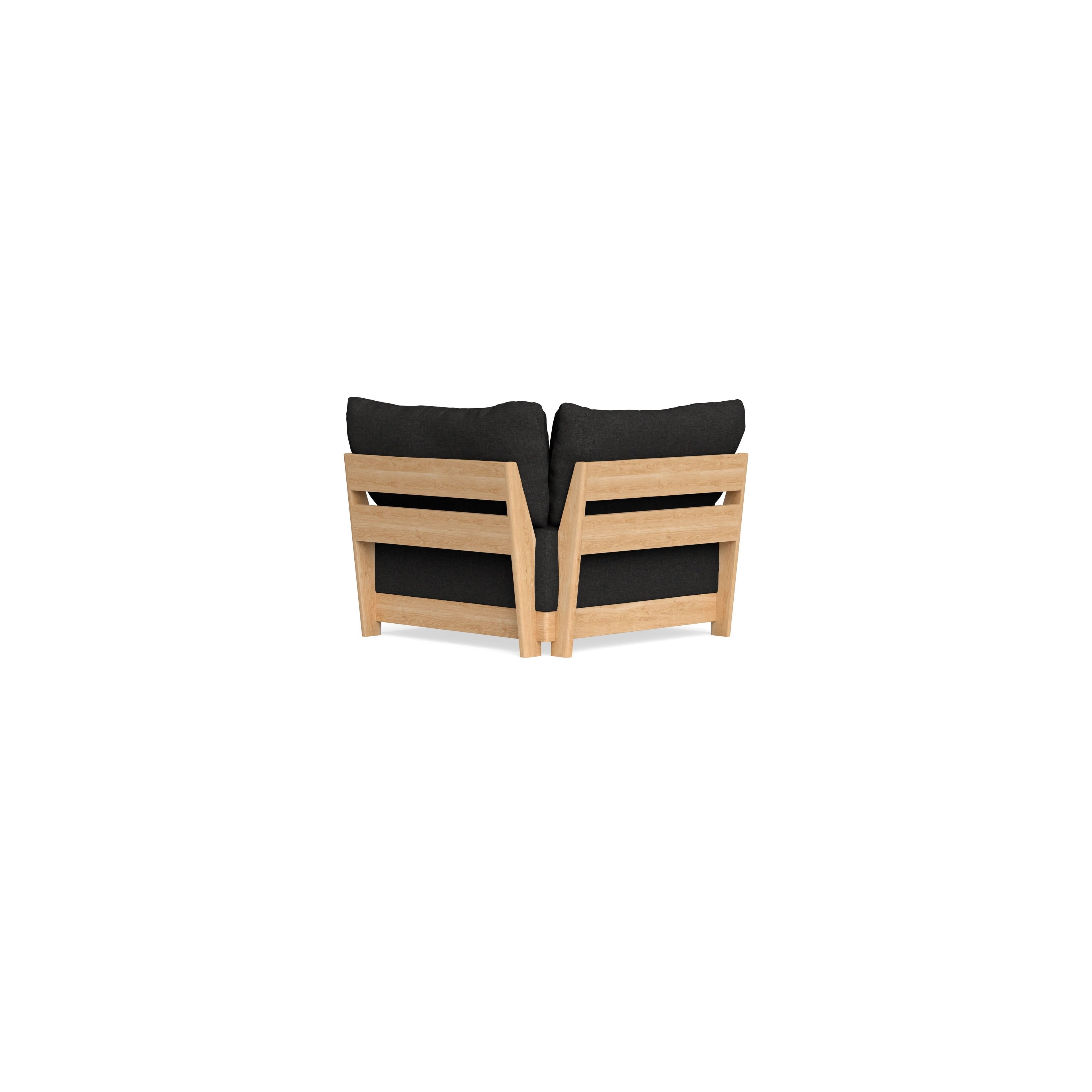 Modular Bondi Latte Corner Chair in Peppercorn | Memory Foam Blend