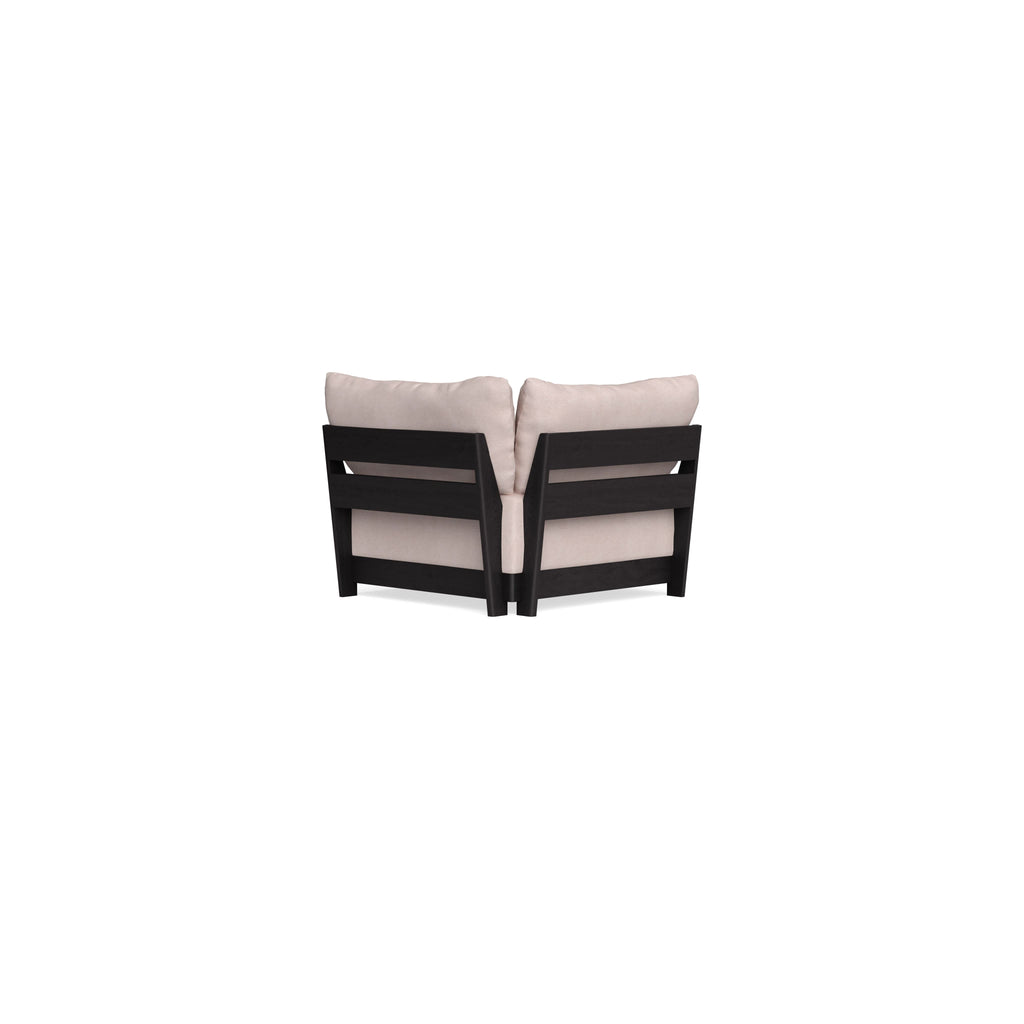 Modular Bondi Black Corner Chair in Blush | Memory Foam Blend