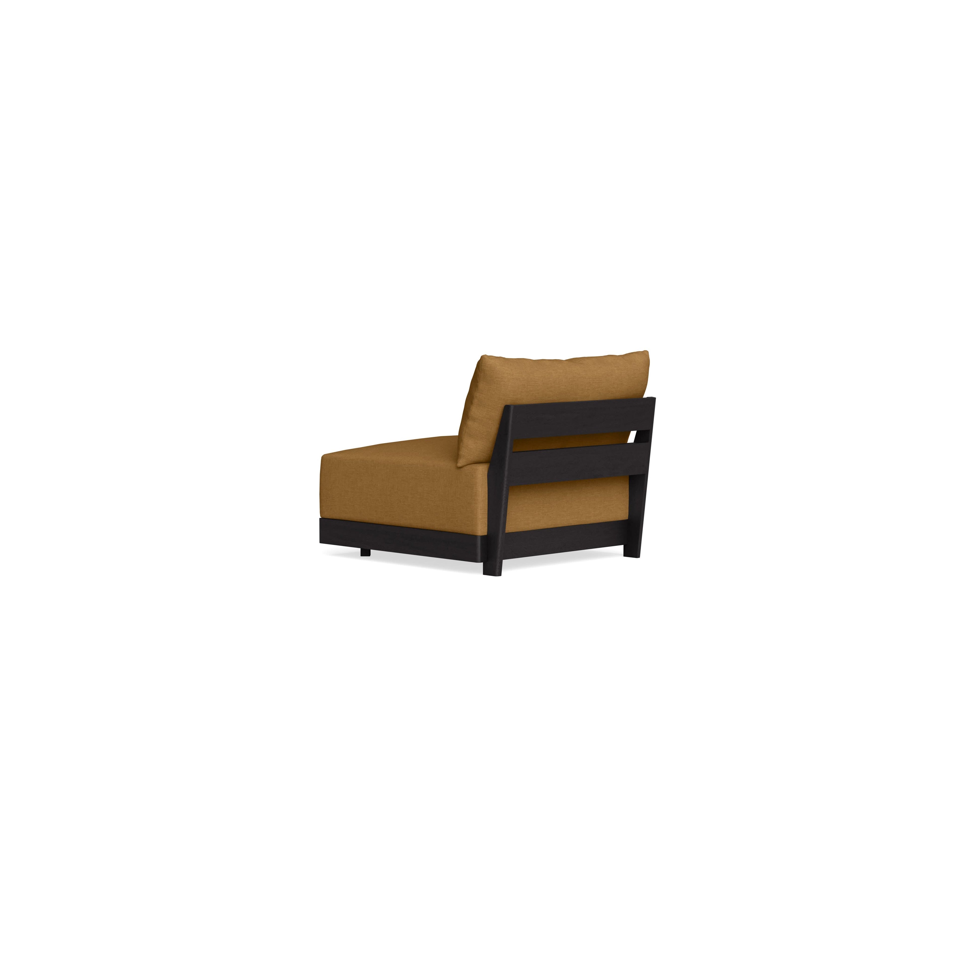 Modular Bondi Black Armless Chair in Dijon | Classic Blend