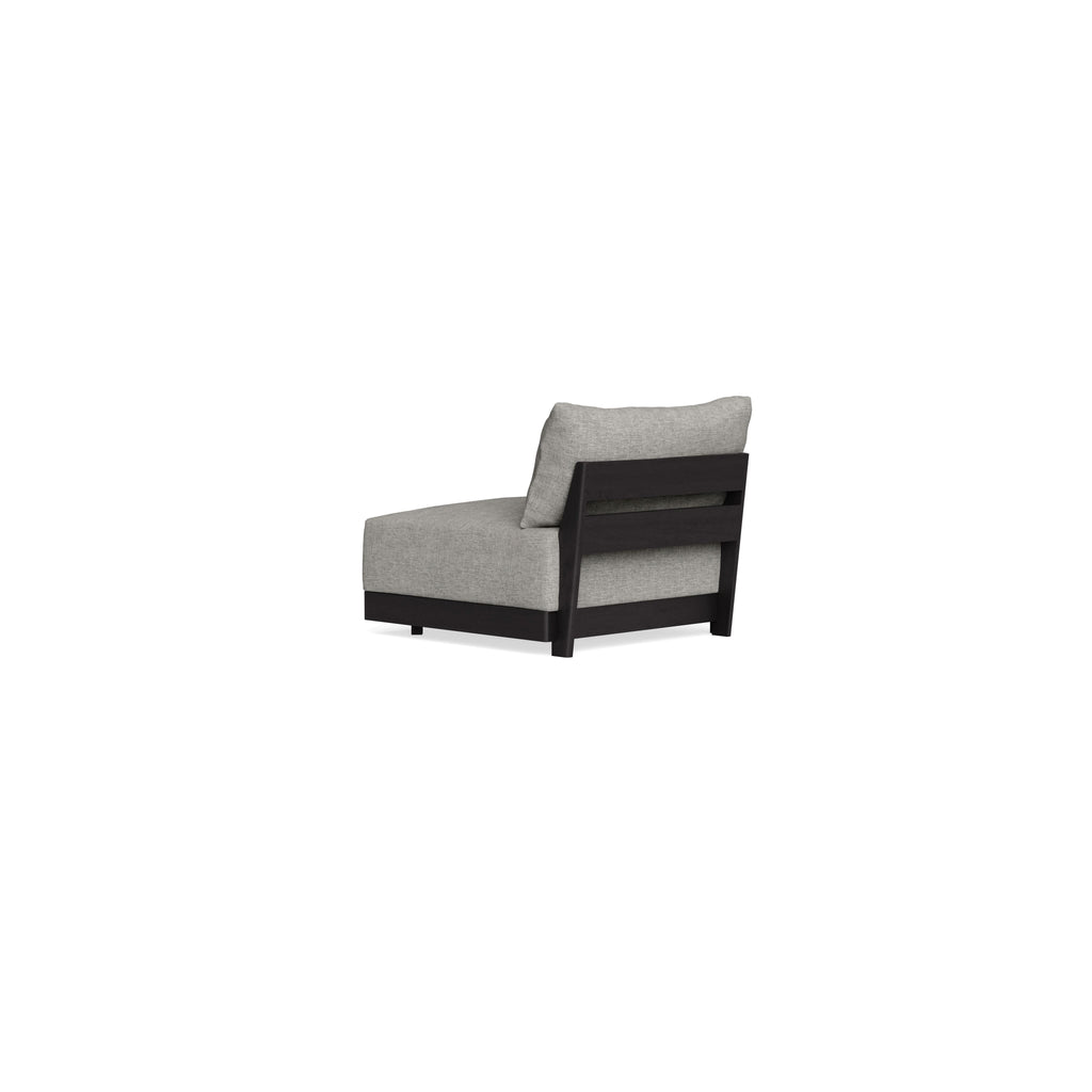 Modular Bondi Black End Chair in Fog | Classic Blend