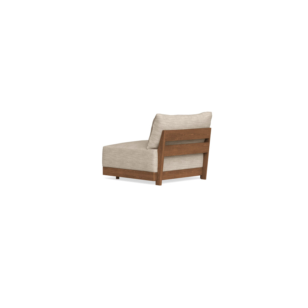Modular Bondi Espresso End Chair in Wheat | Memory Foam Blend
