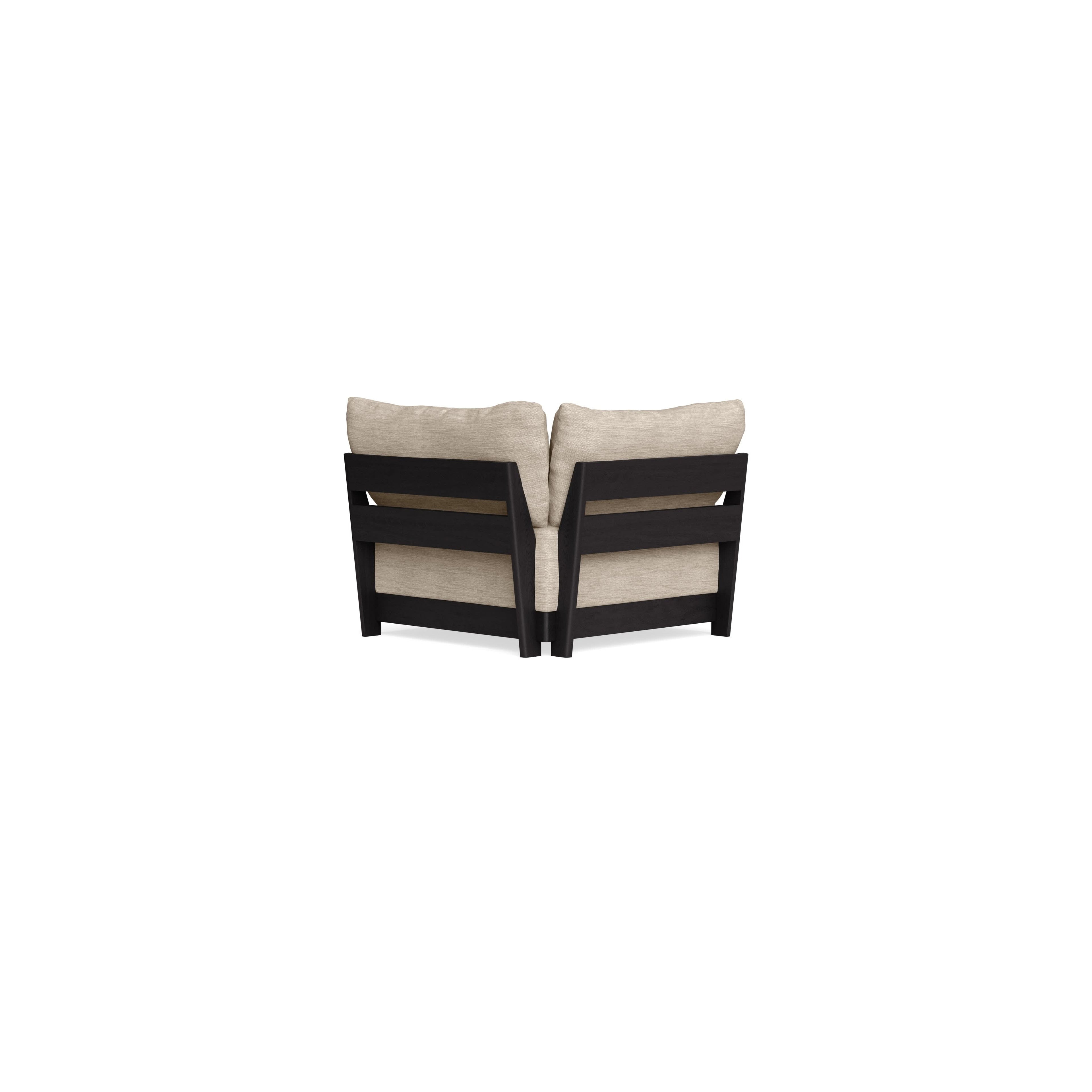 Modular Bondi Black Corner Chair in Wheat | Classic Blend