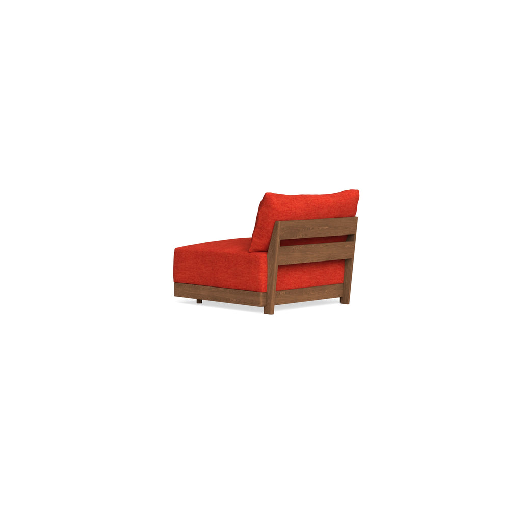 Modular Bondi Espresso End Chair in Poppy Orange | Classic Blend