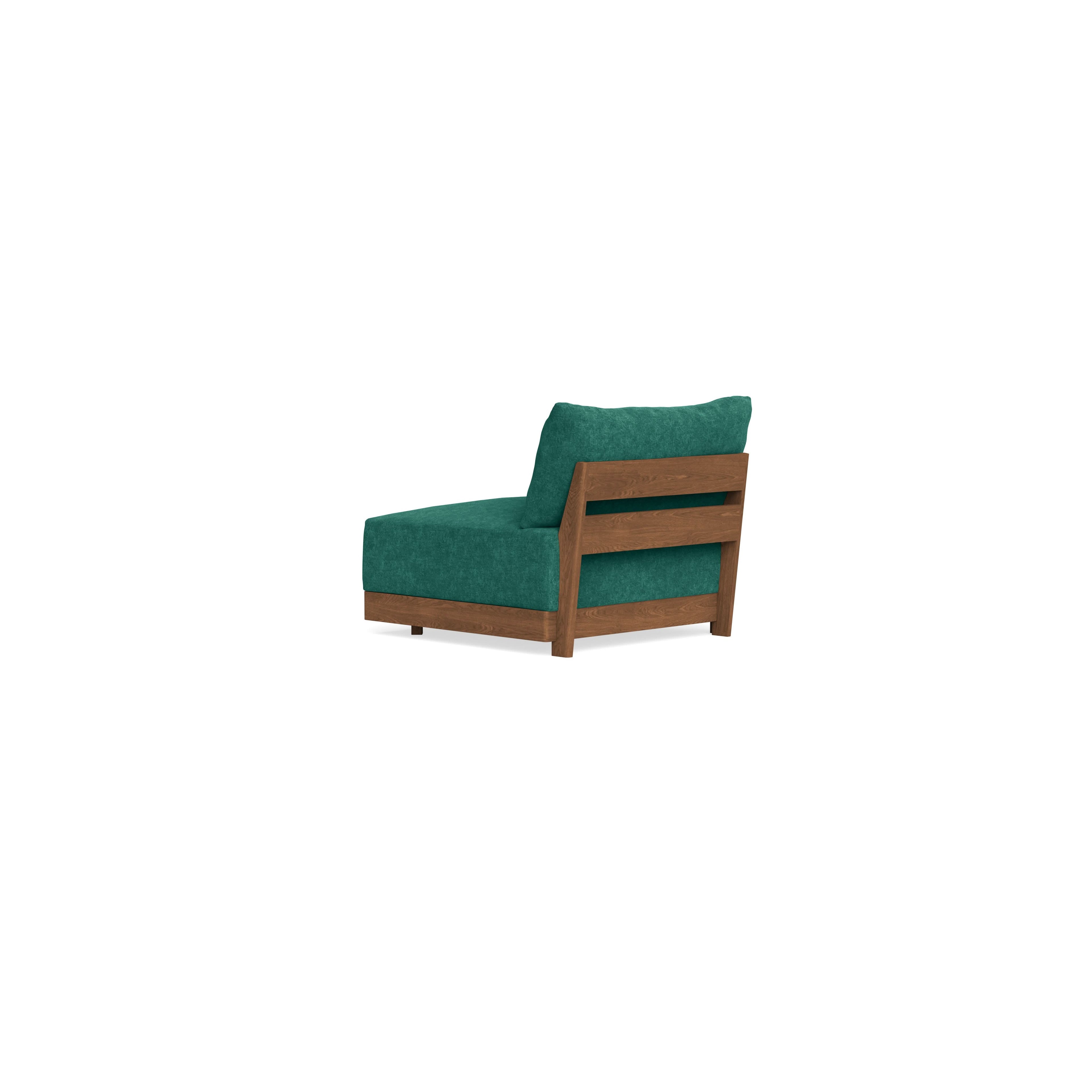 Modular Bondi Espresso End Chair in Jade Green | Classic Blend