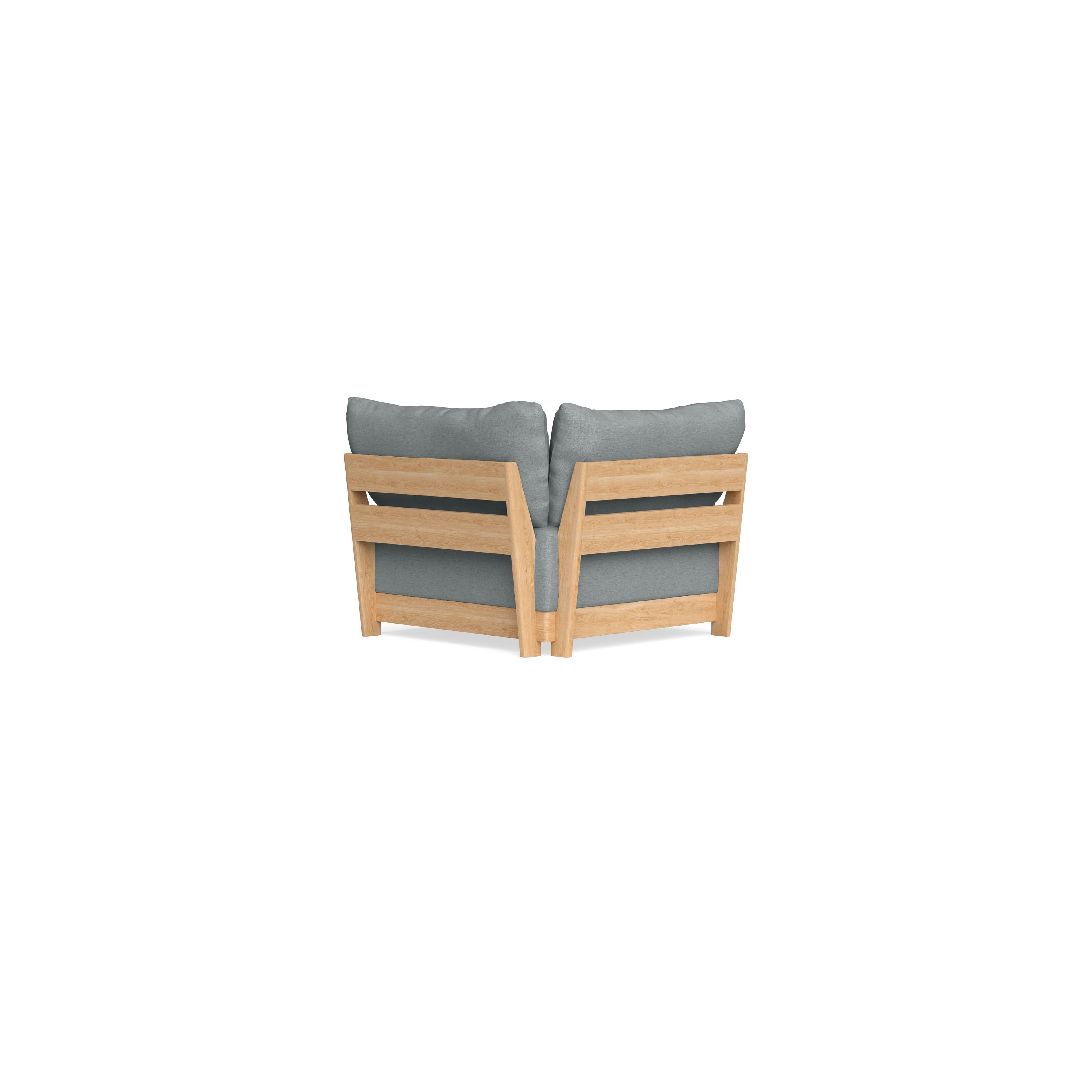 Modular Bondi Latte Corner Chair in Light Steel | Classic Blend