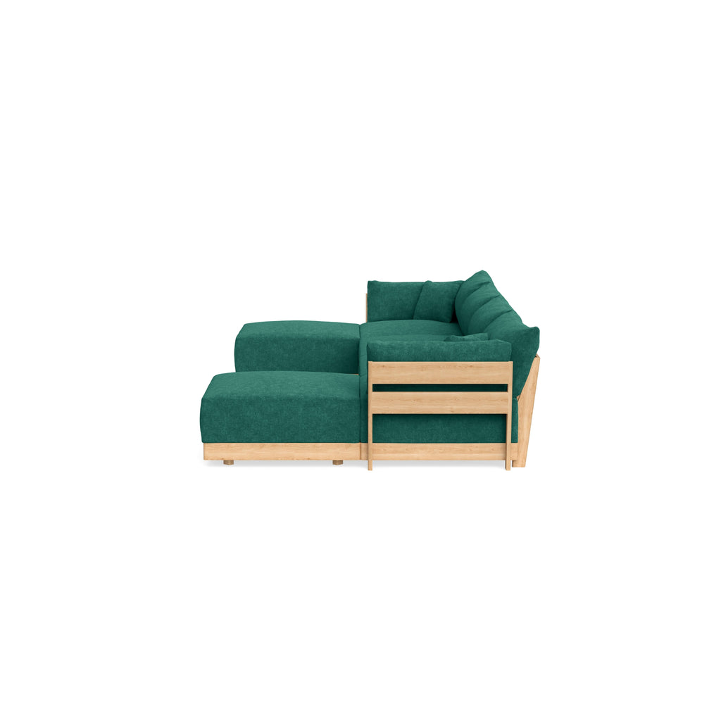 Slipcover Only - Modular Bondi 4-Seater U-Sectional in Jade Green