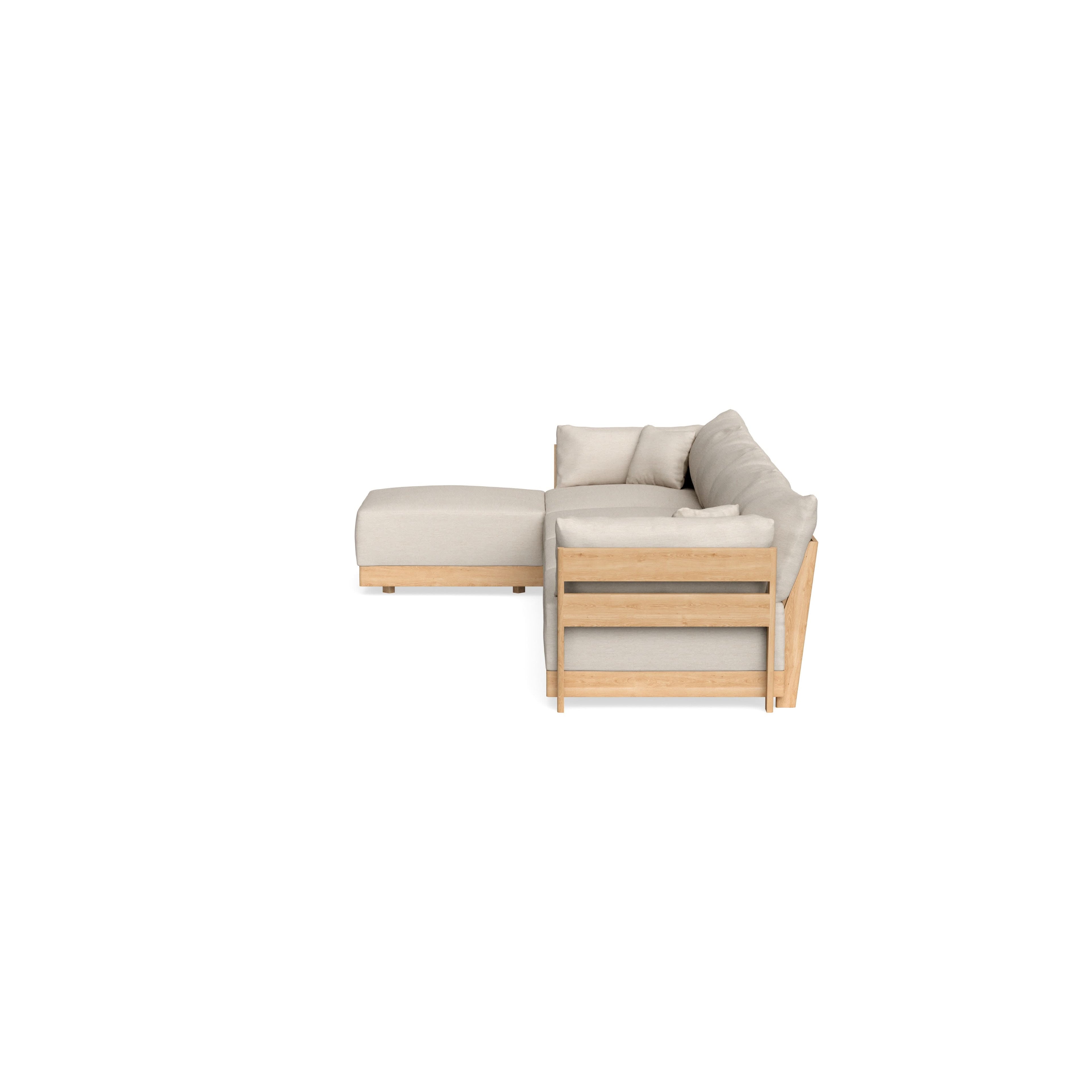 Modular Bondi Latte 4-Seater Sectional in Seashell | Memory Foam Blend