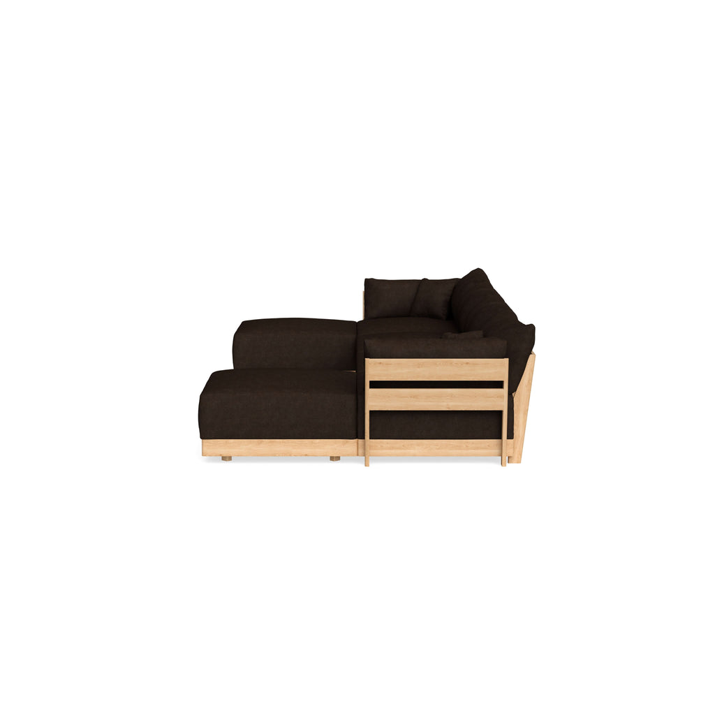 Modular Bondi Latte 4-Seater U-Sectional in Espresso | Classic Blend