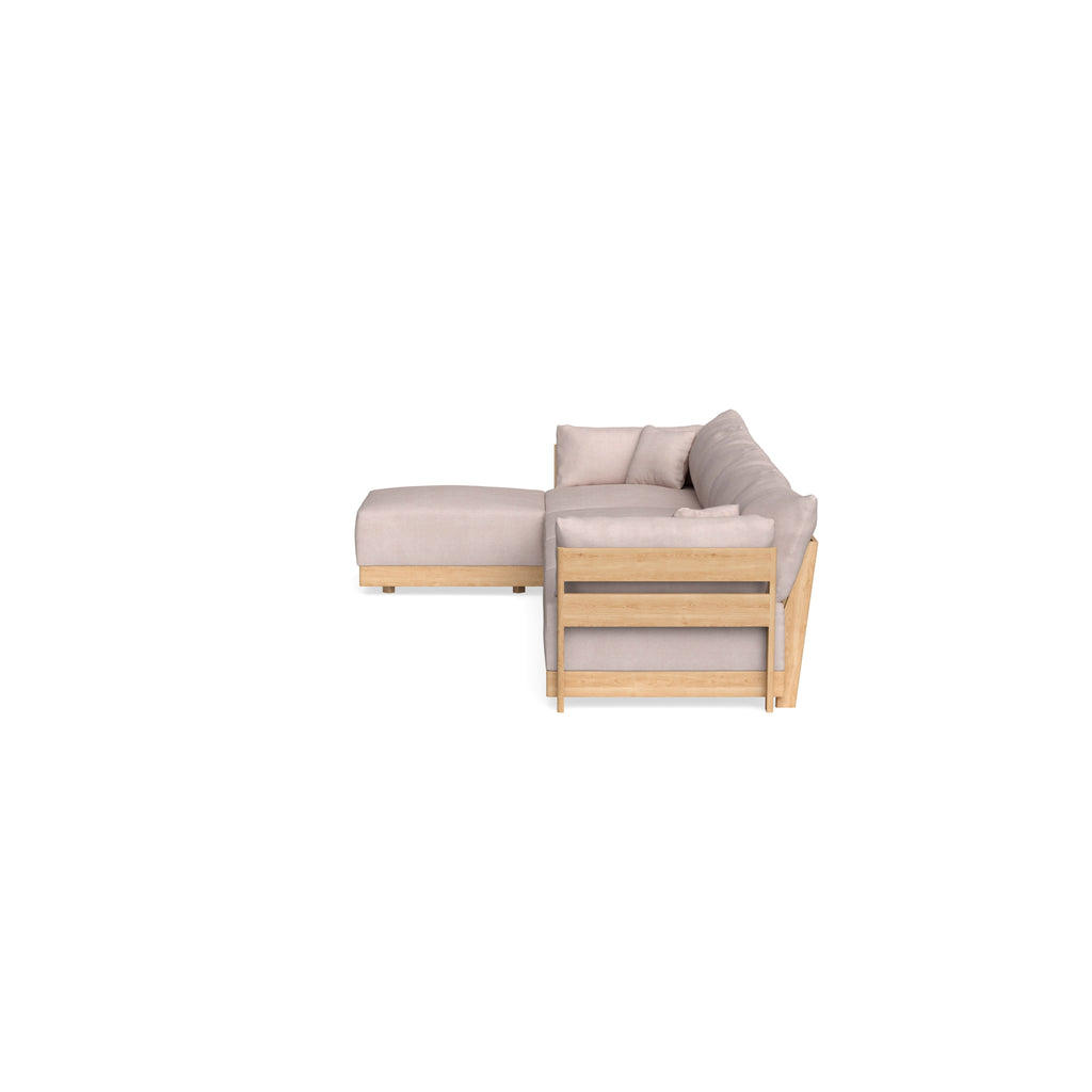 Modular Bondi Latte 4-Seater Sectional in Blush | Classic Blend