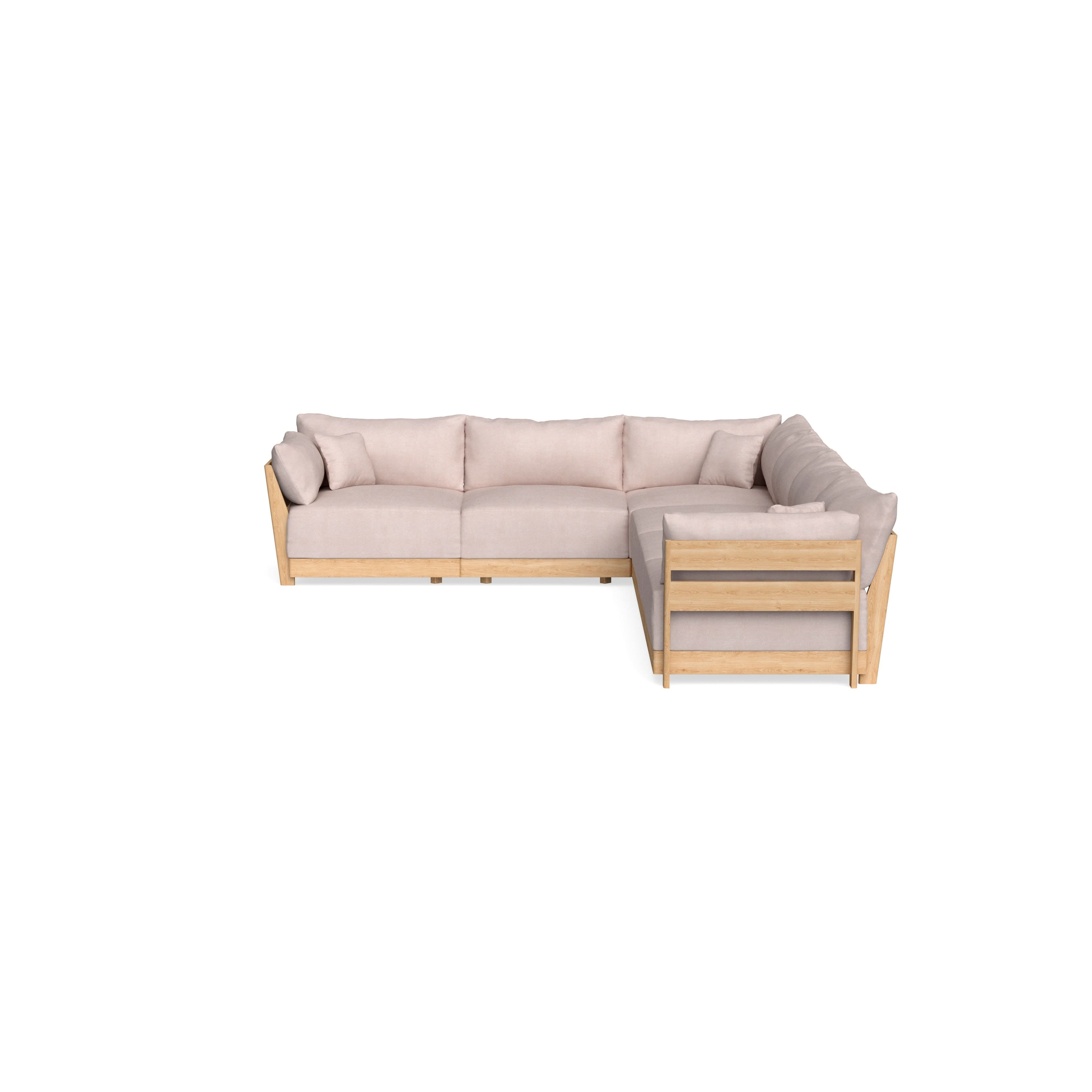Modular Bondi Latte 6-Seater Corner Sectional in Blush | Classic Blend