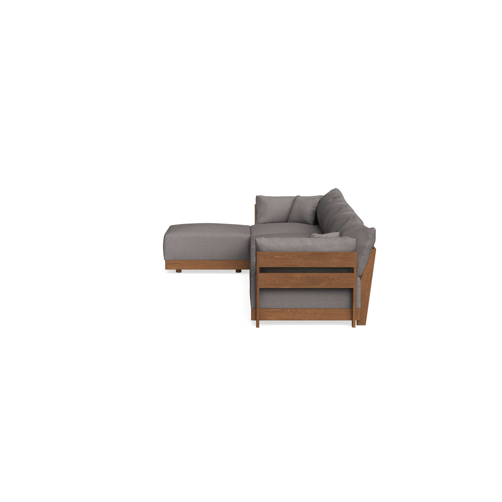 Modular Bondi Espresso 4-Seater Sectional in Cement | Classic Blend
